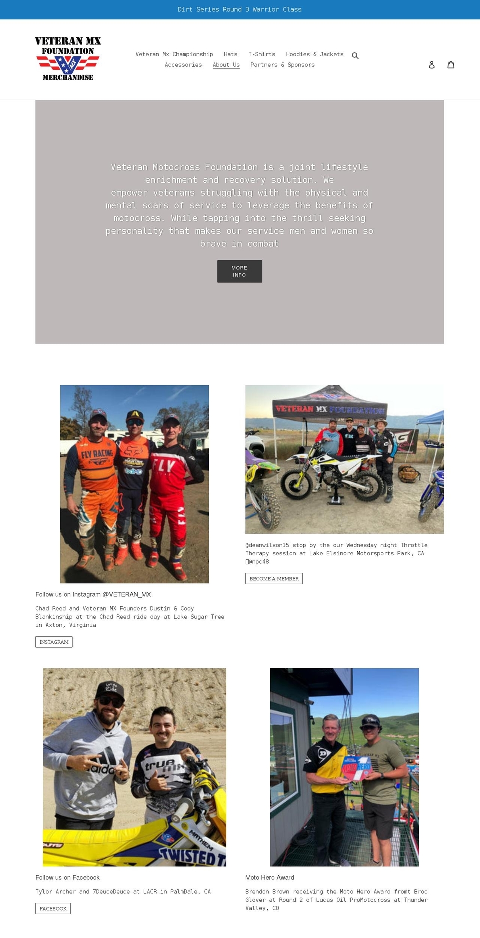 shopveteranmx.org shopify website screenshot