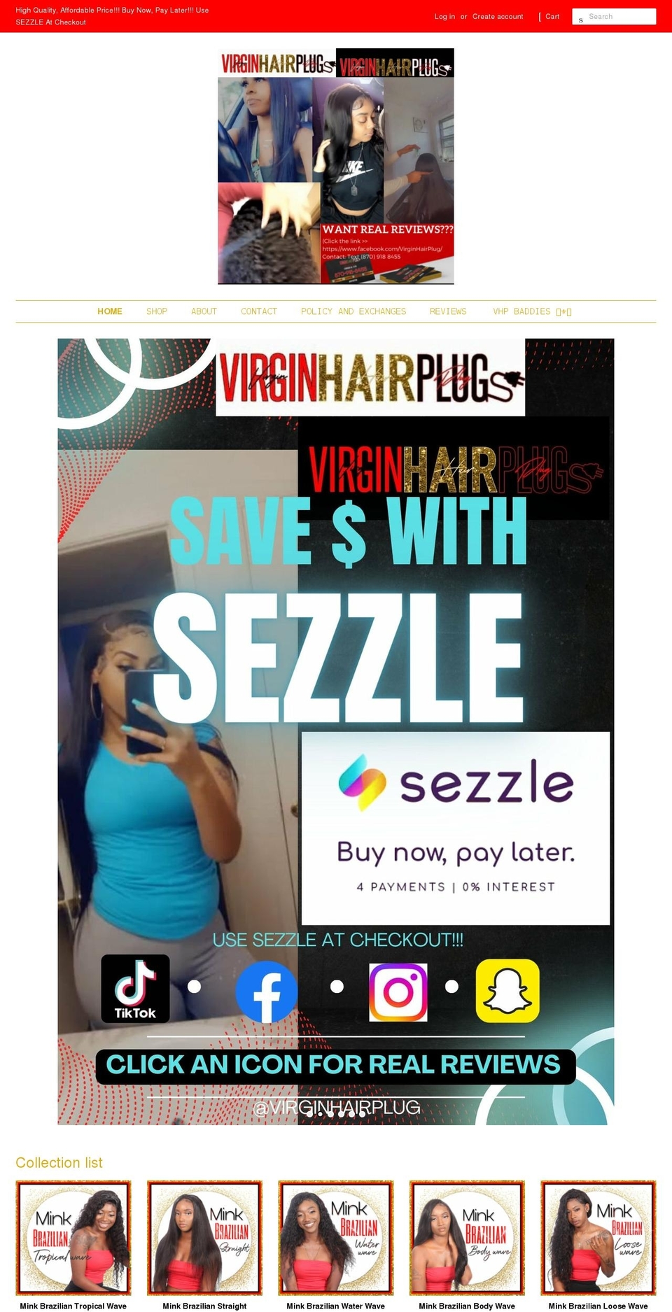 shopvhp.com shopify website screenshot