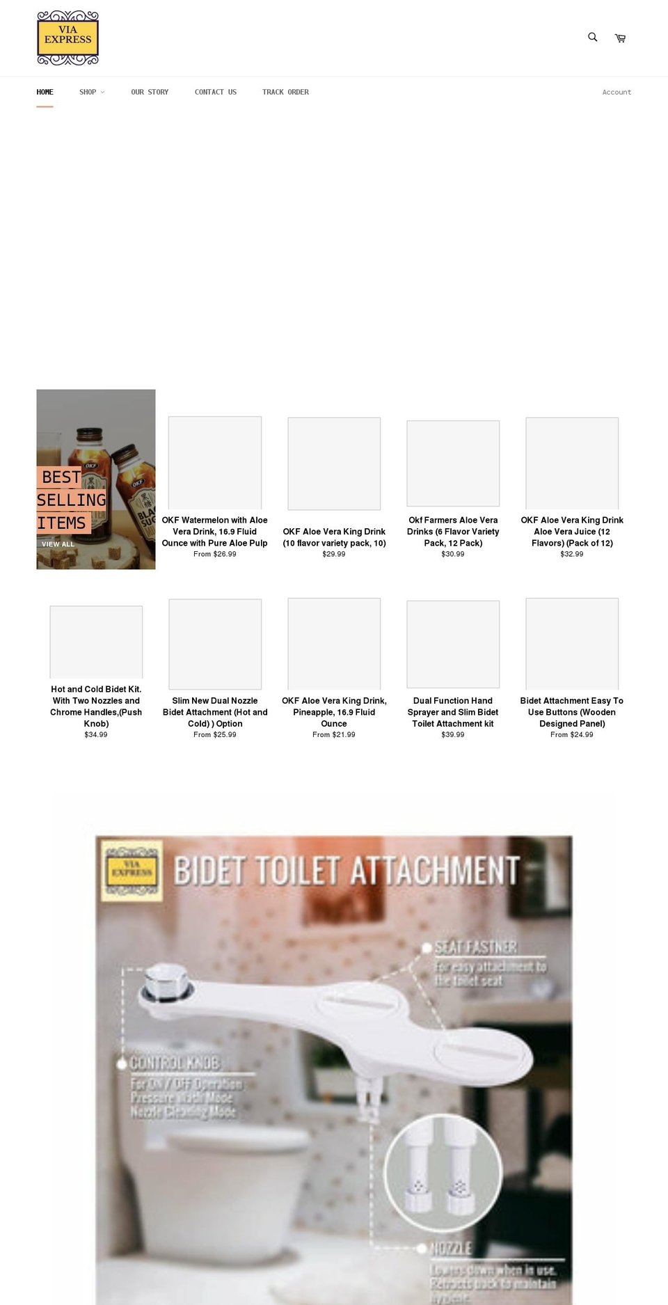 shopviaexpress.com shopify website screenshot