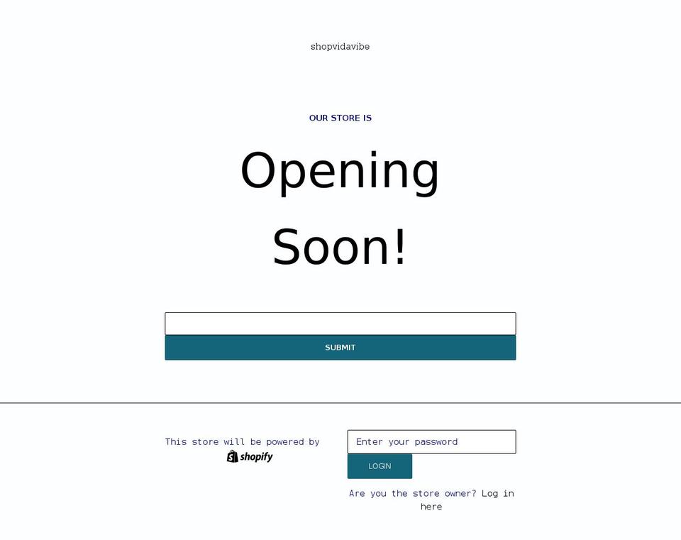shopvidavibe.com — Shopify storefront screenshot