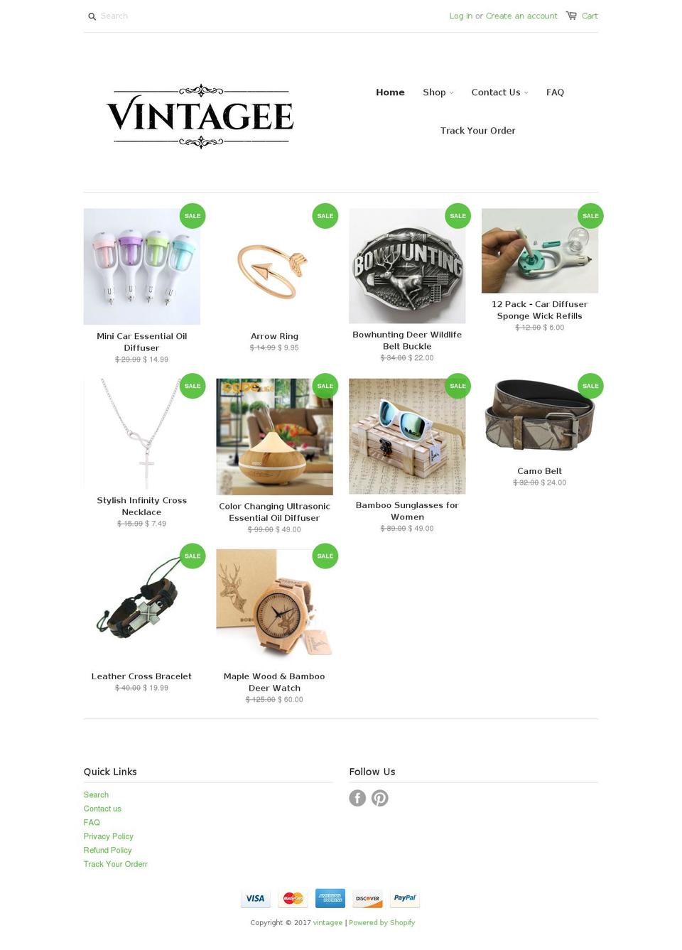 shopvintagee.com shopify website screenshot