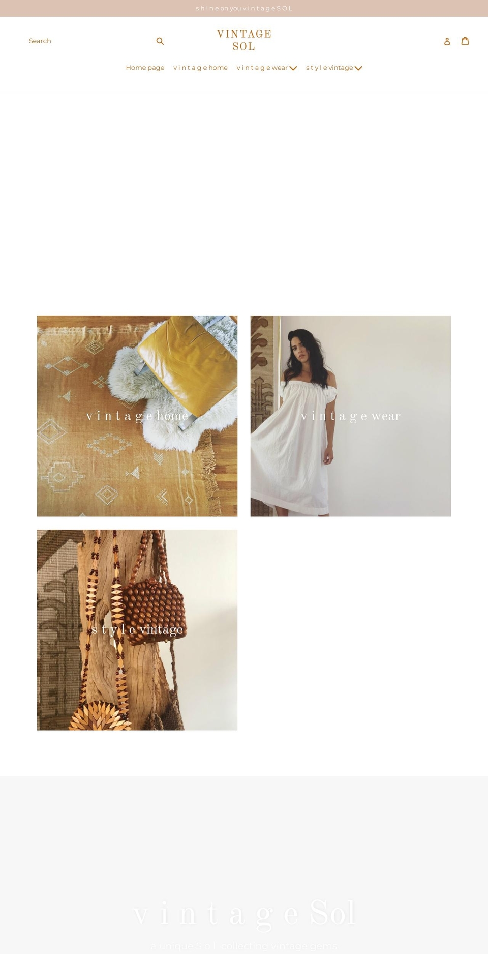shopvintagesol.com shopify website screenshot