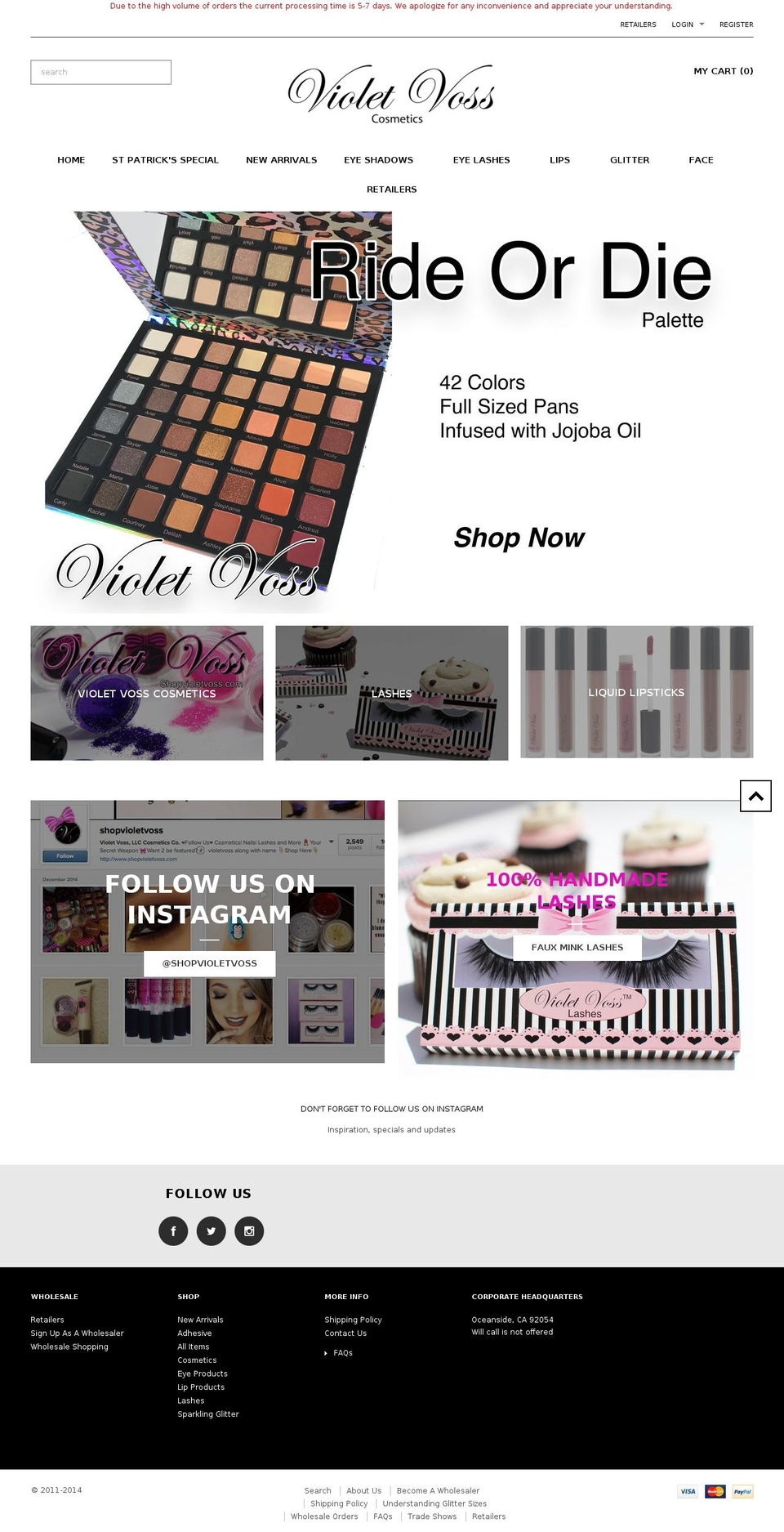 shopvioletvoss.com shopify website screenshot