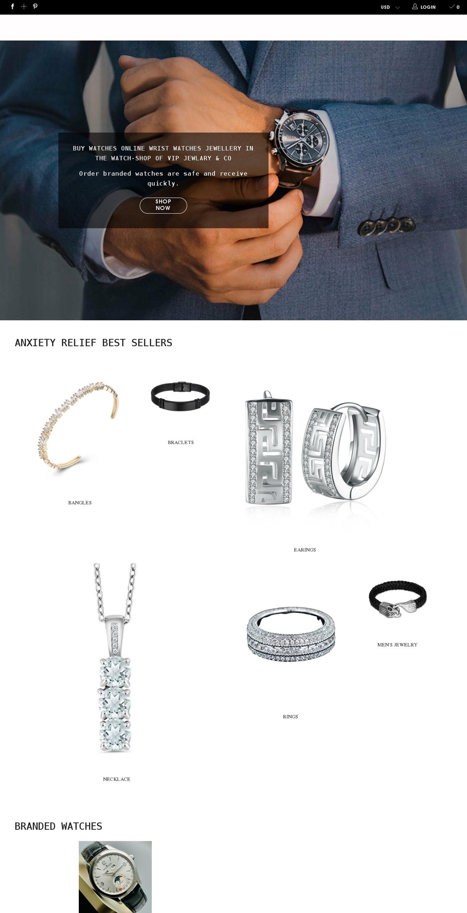 shopvipjewelry.com shopify website screenshot