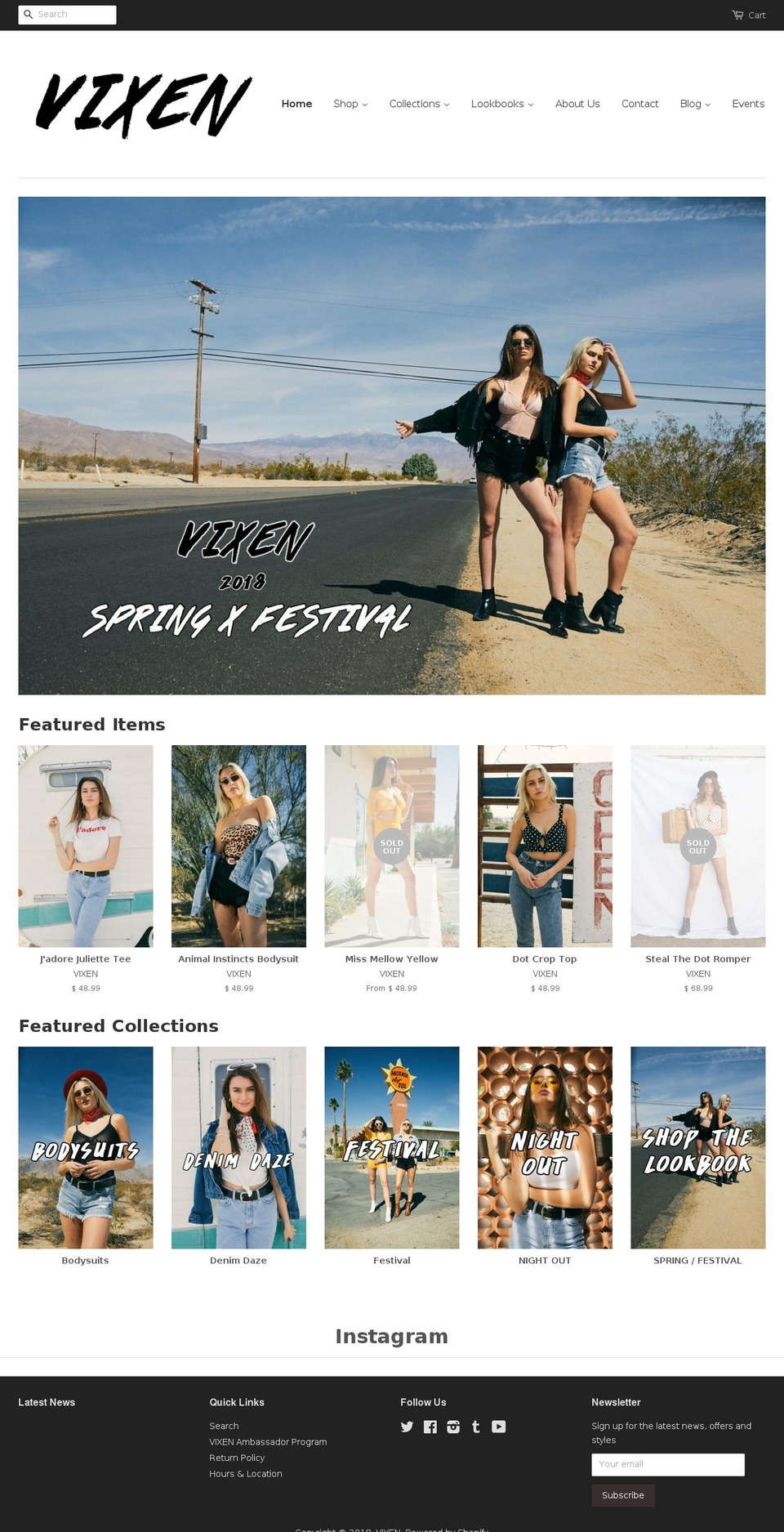 shopvixenstyle.com — Shopify storefront screenshot