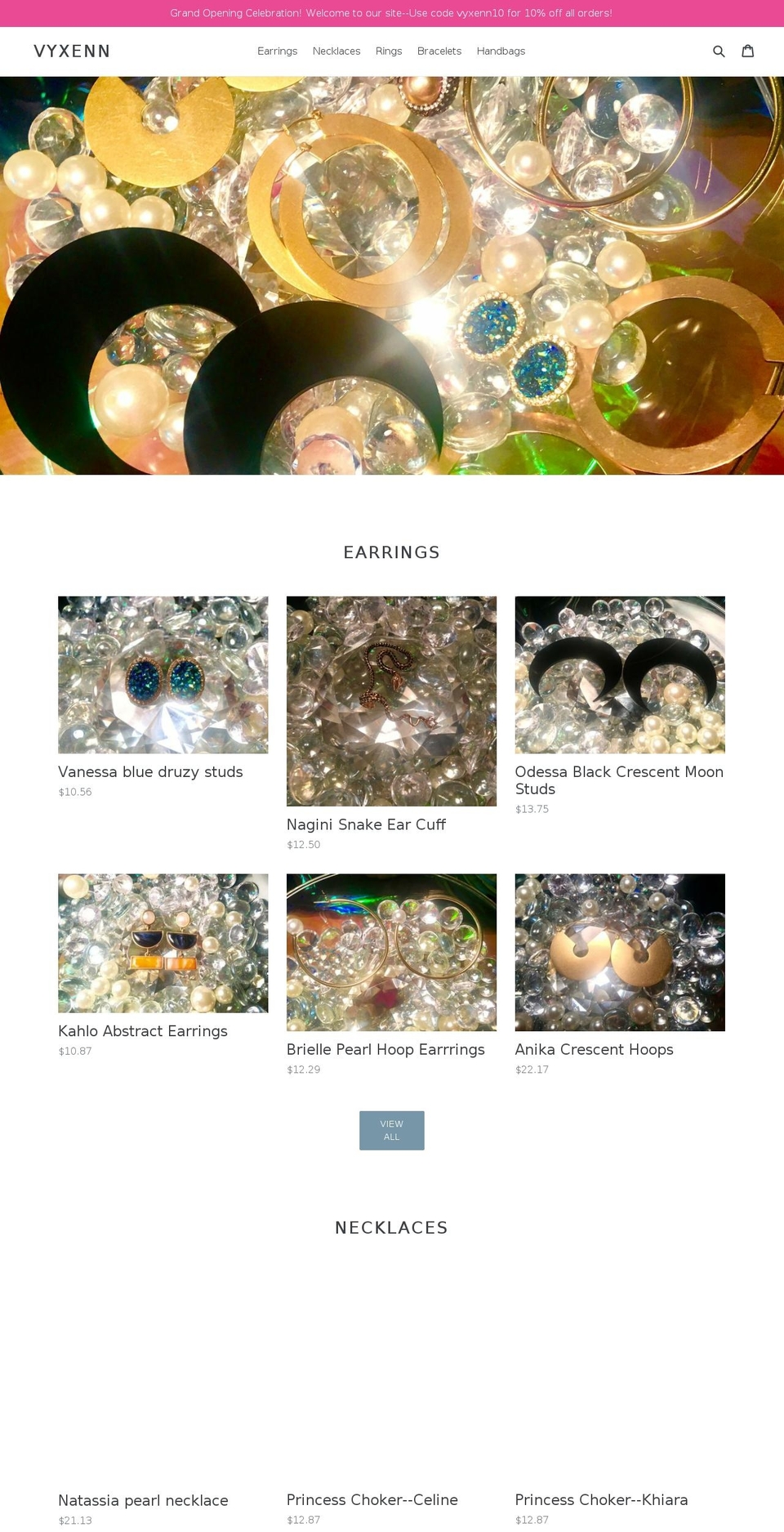 shopvyxenn.com — Shopify storefront screenshot