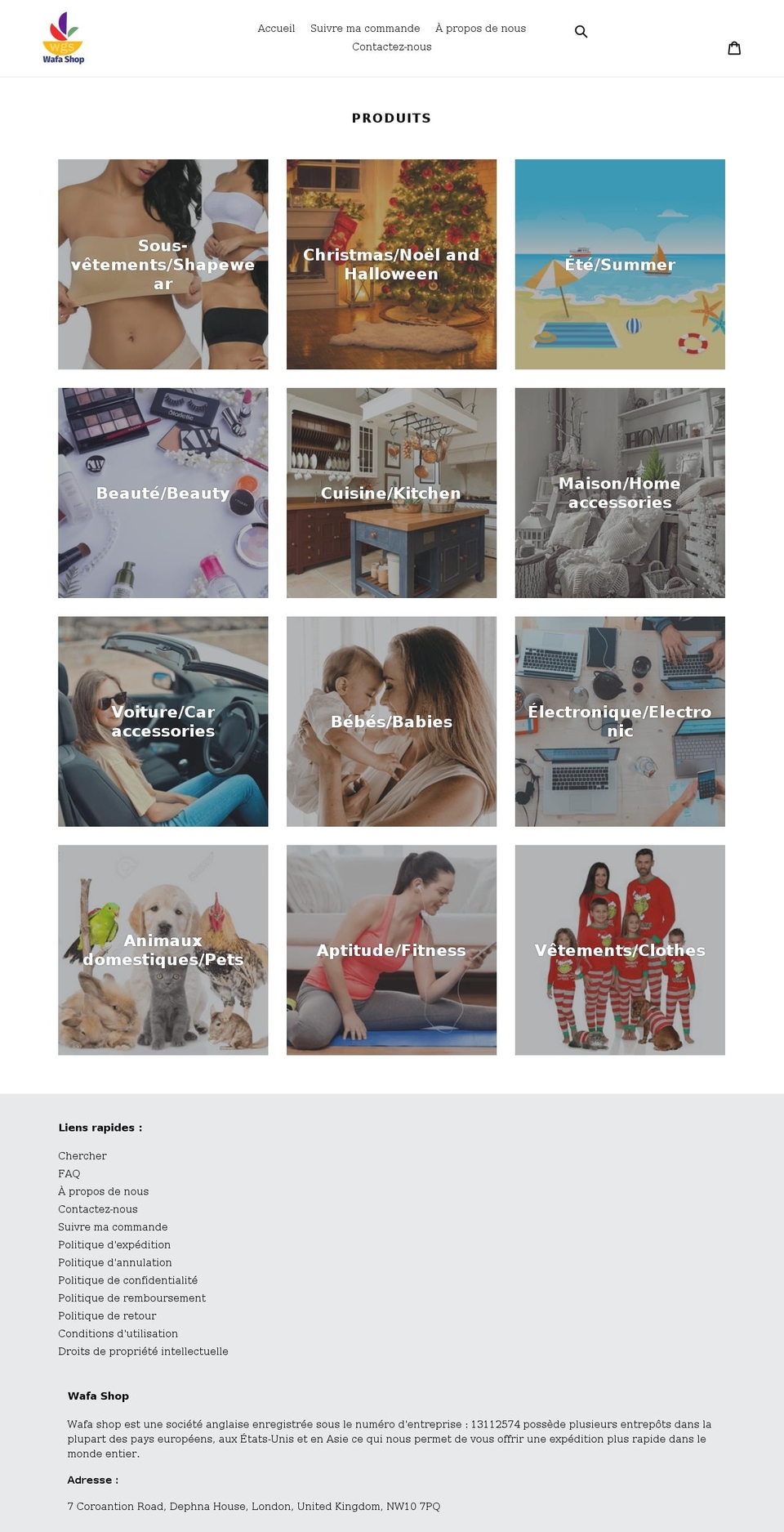 shopwafa.com shopify website screenshot