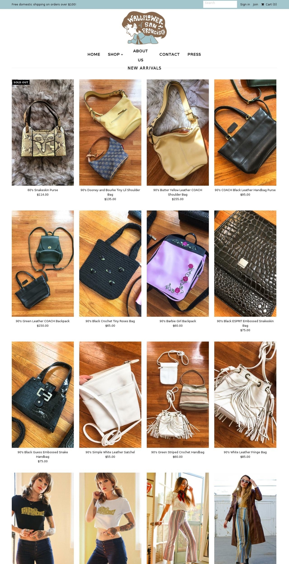 shopwallflower.com — Shopify storefront screenshot