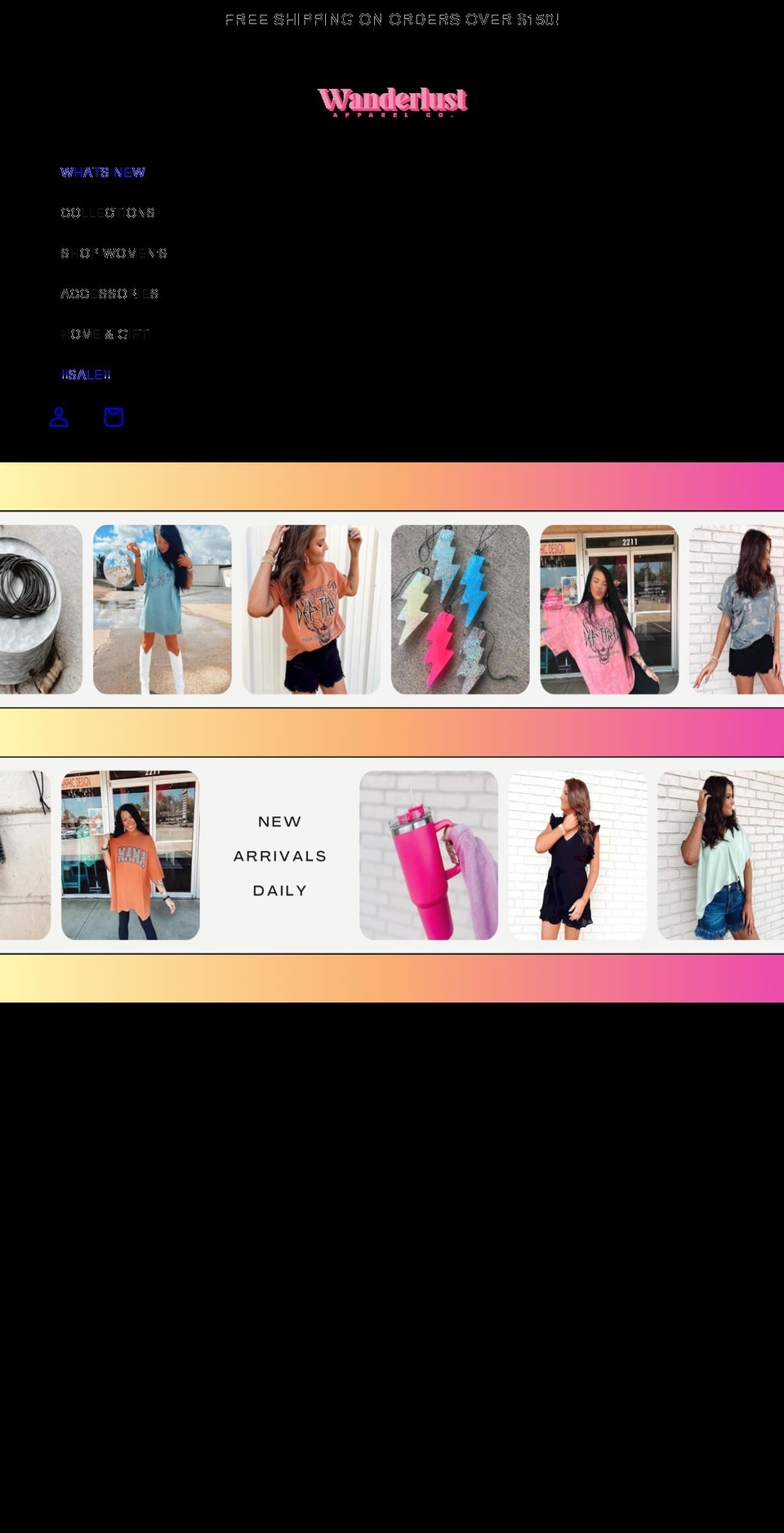 shopwanderlustapparel.com shopify website screenshot