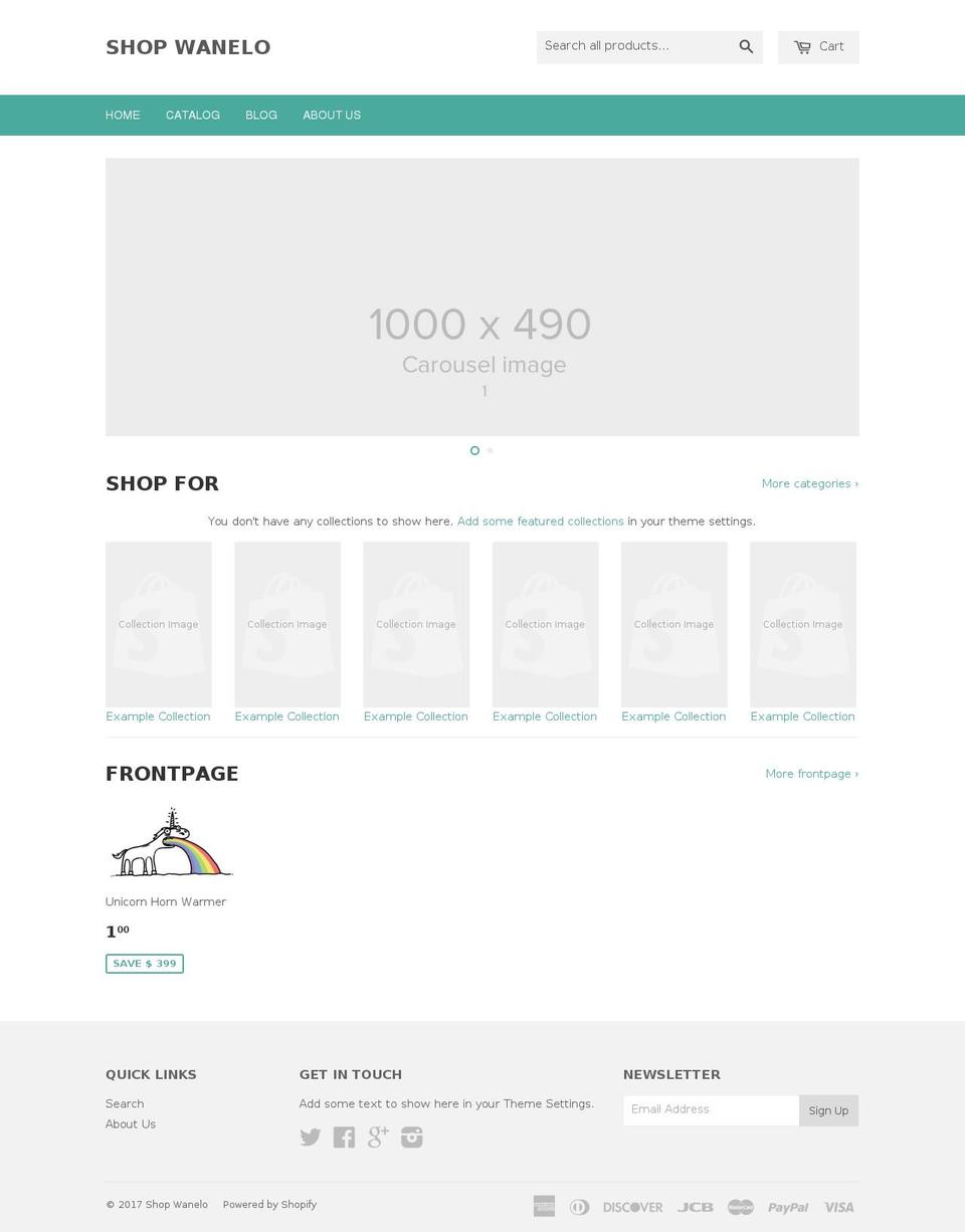 shopwanelo.com shopify website screenshot