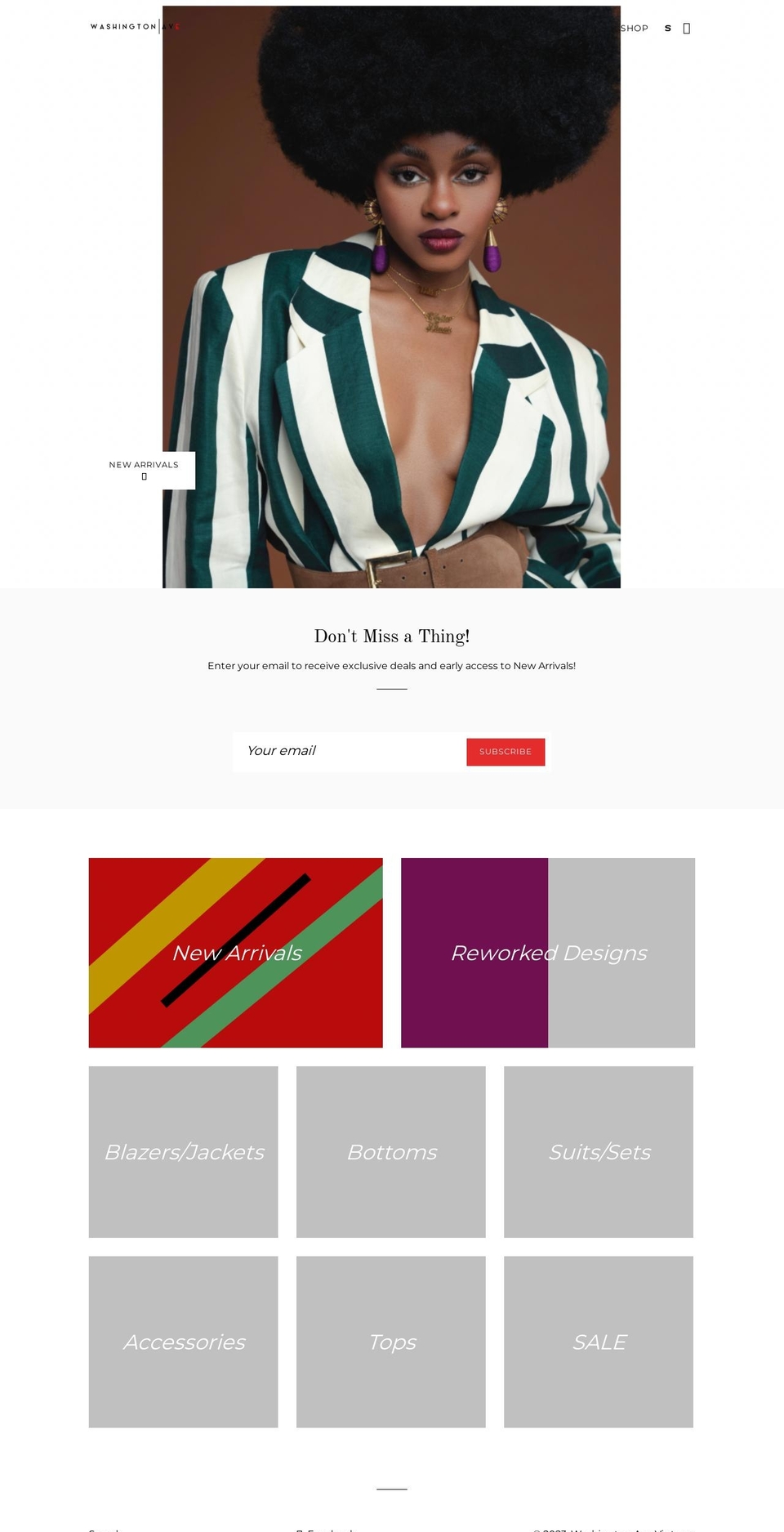 shopwashingtonave.com shopify website screenshot