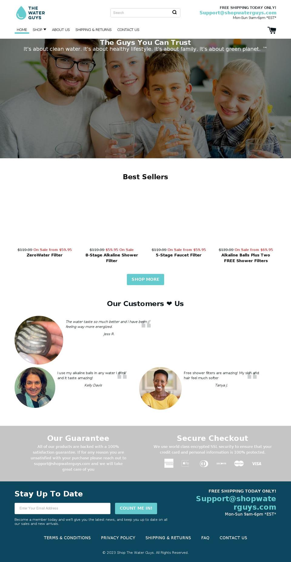V -- Shopify theme site example shopwaterguys.com