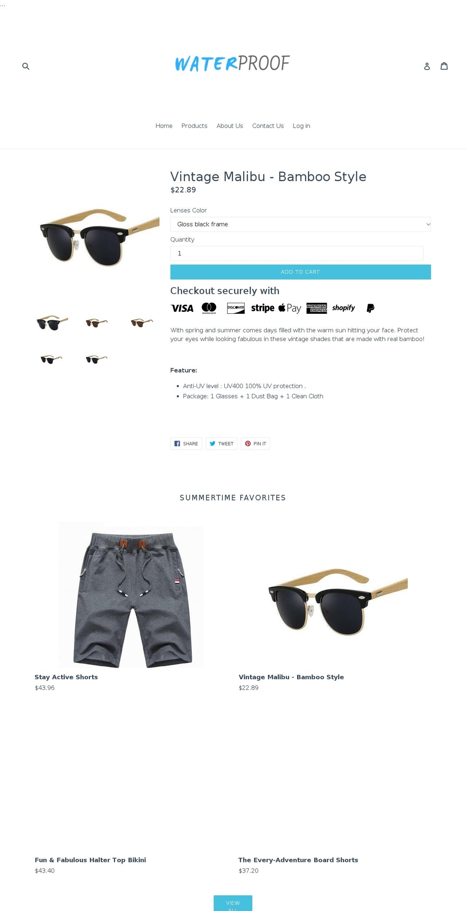 shopwaterproof.com — Shopify storefront screenshot
