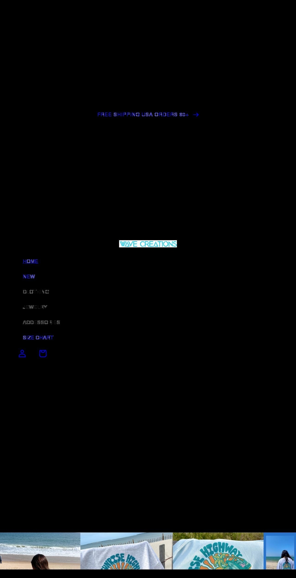 shopwavecreations.com shopify website screenshot