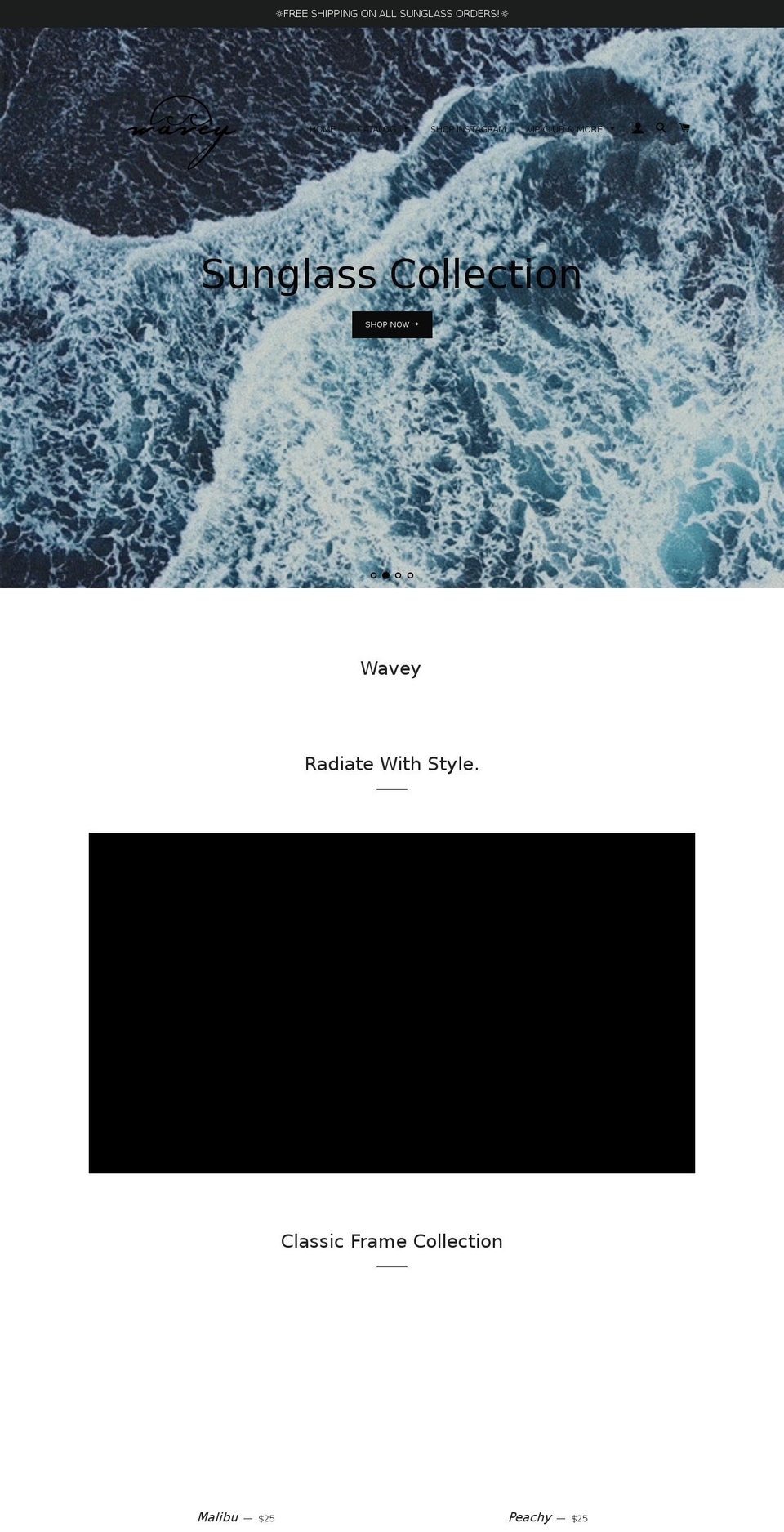 shopwavey.com shopify website screenshot
