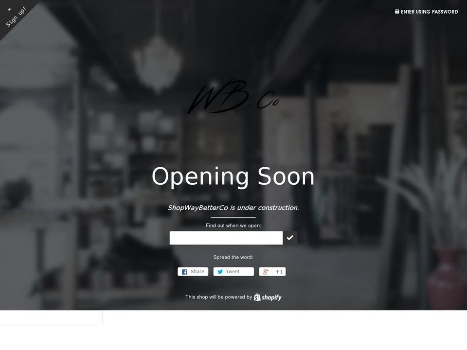 shopwaybetterco.com shopify website screenshot