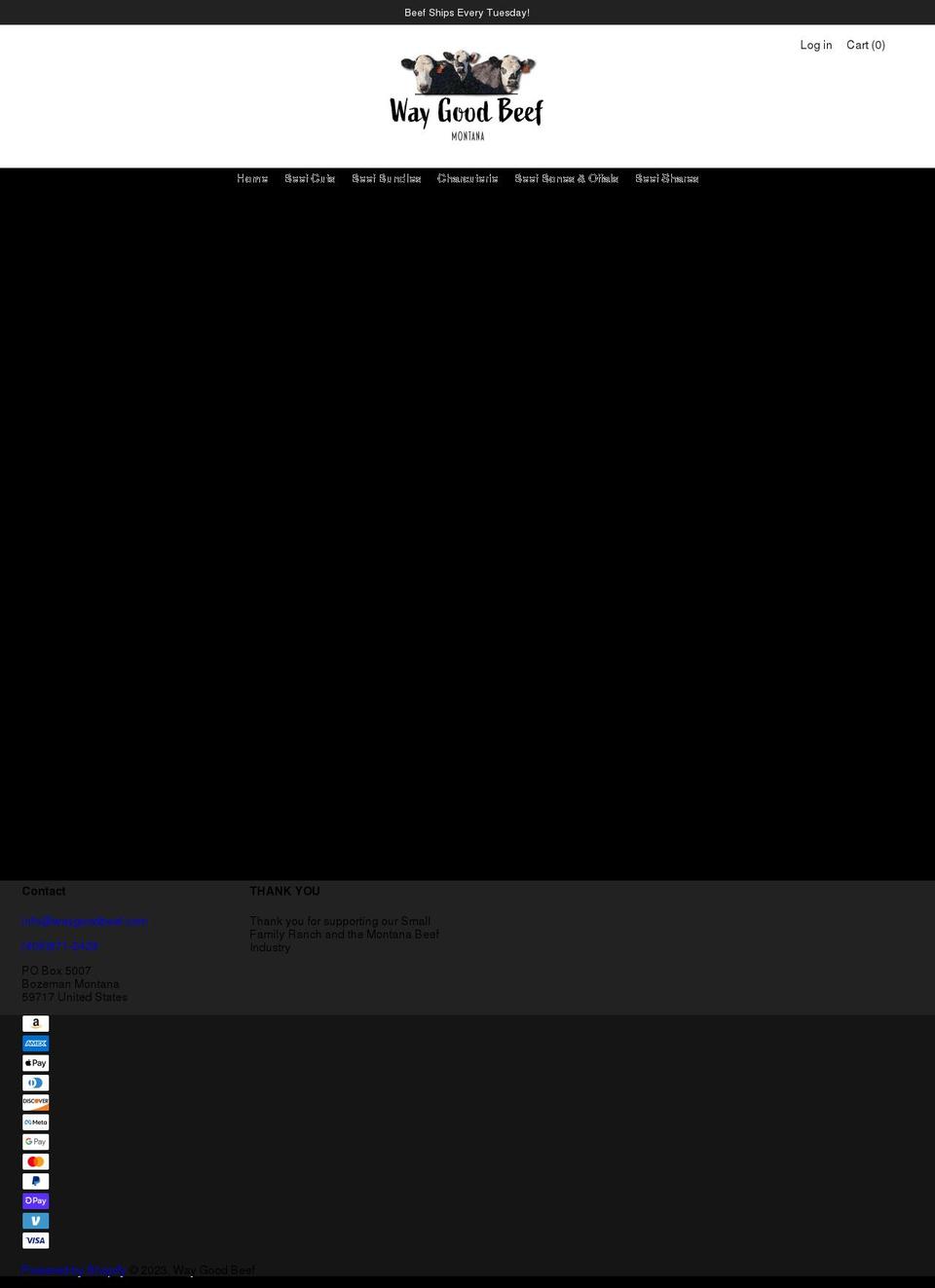 shopwaygoodbeef.com shopify website screenshot