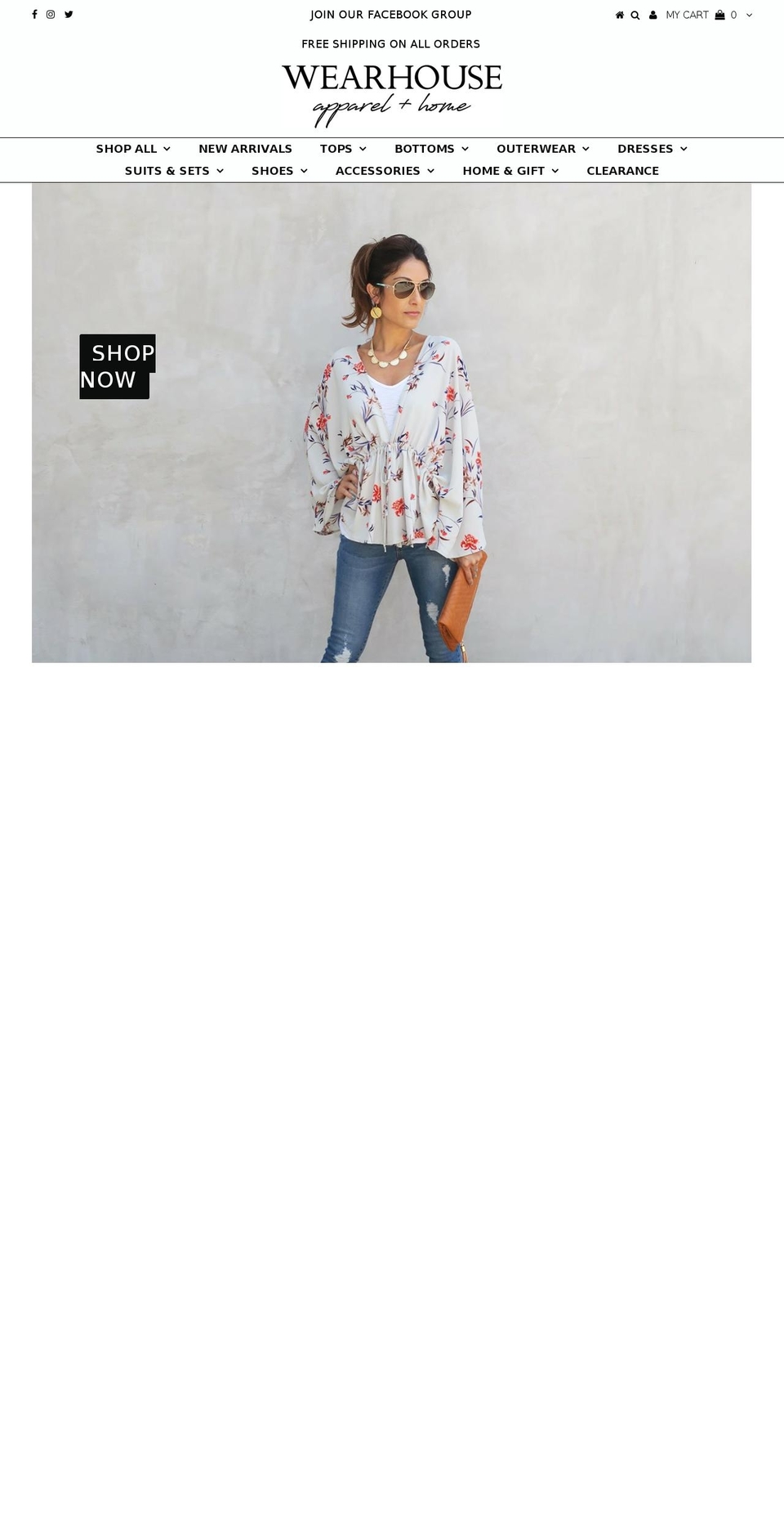 shopwearhouse.com — Shopify storefront screenshot