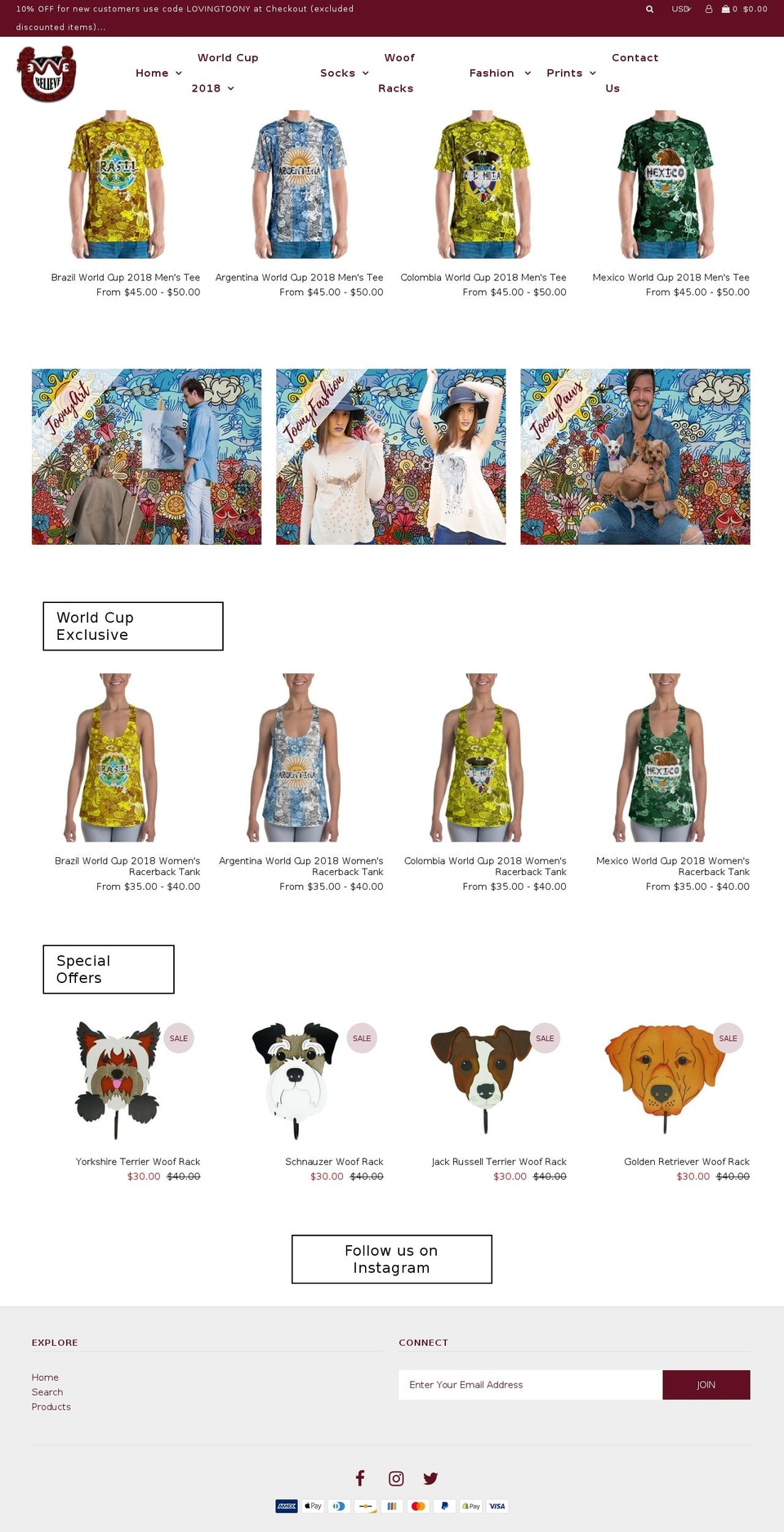 shopwebelieve.com shopify website screenshot