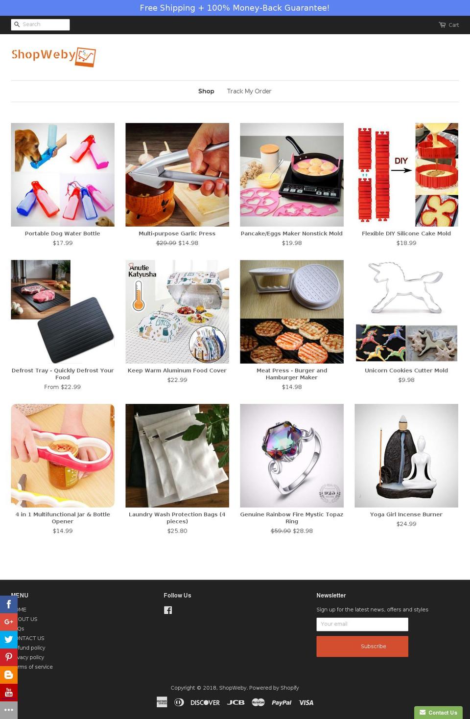 shopweby.com — Shopify storefront screenshot