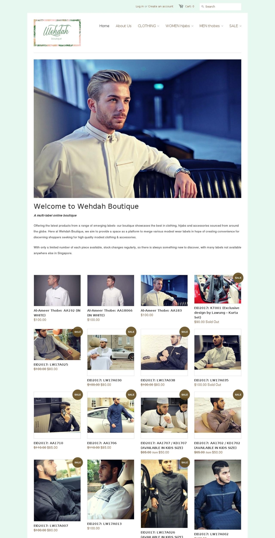 shopwehdah.com — Shopify storefront screenshot