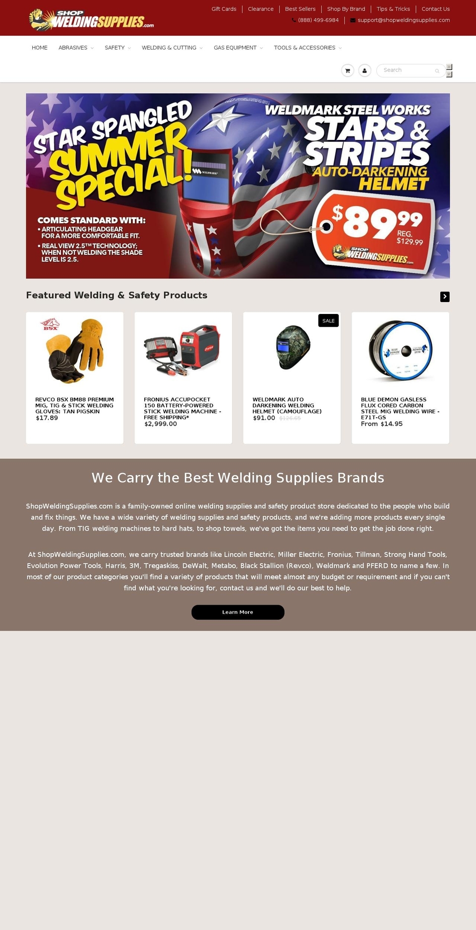 shopweldingsupplies.com shopify website screenshot