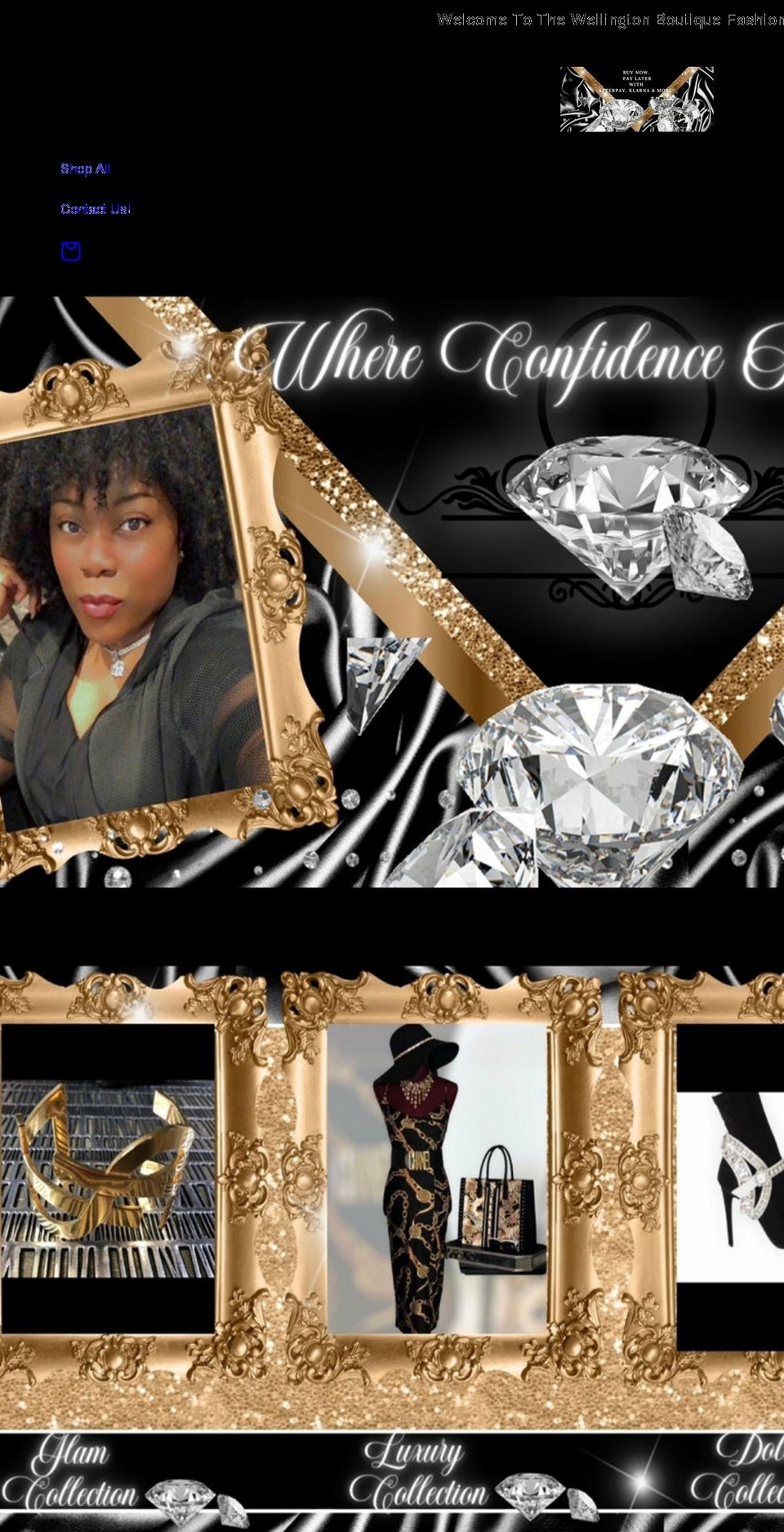 shopwellingtonboutique.com shopify website screenshot