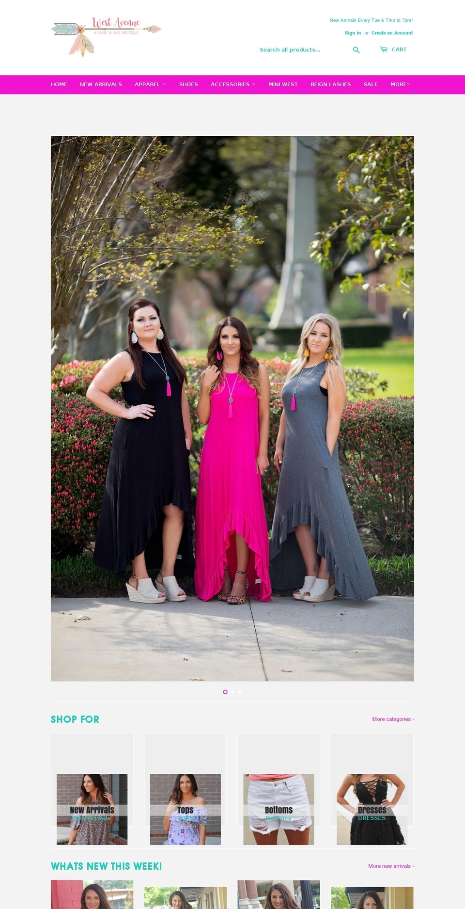 shopwestavenue.com shopify website screenshot