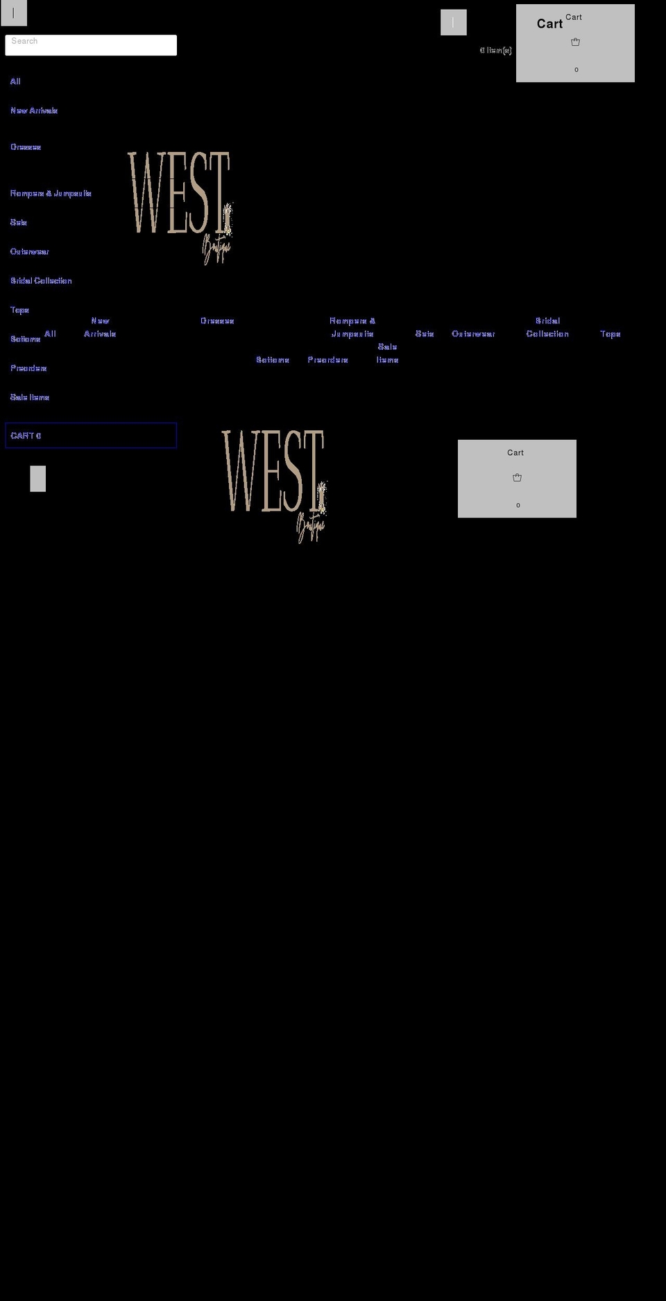 shopwestboutique.com shopify website screenshot