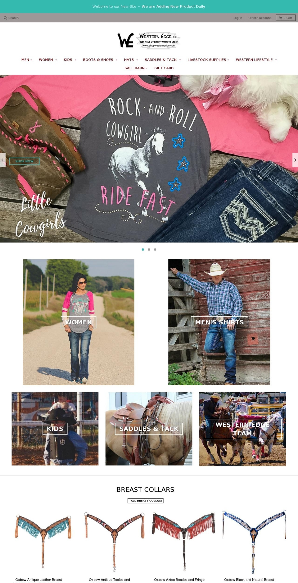 shopwesternedge.com shopify website screenshot