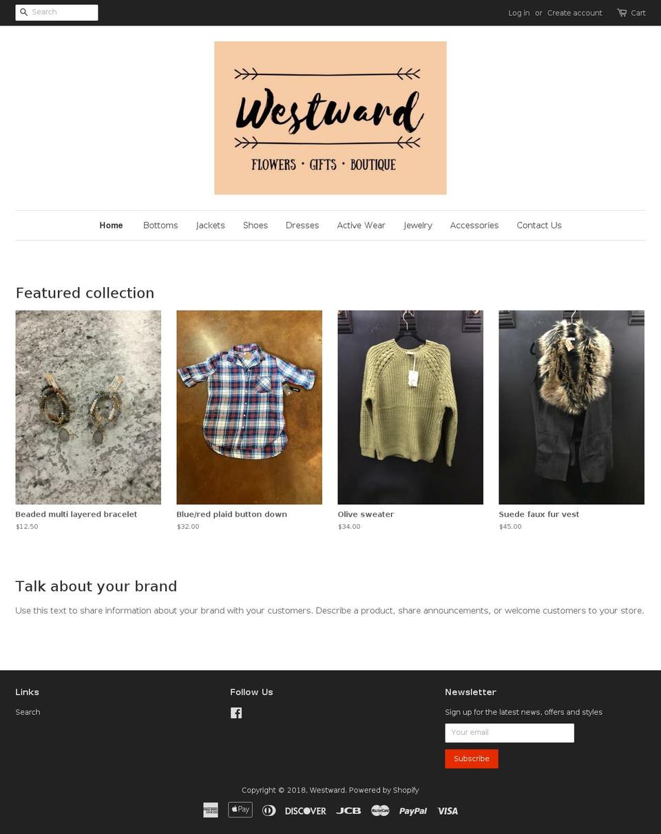 shopwestward.com — Shopify storefront screenshot