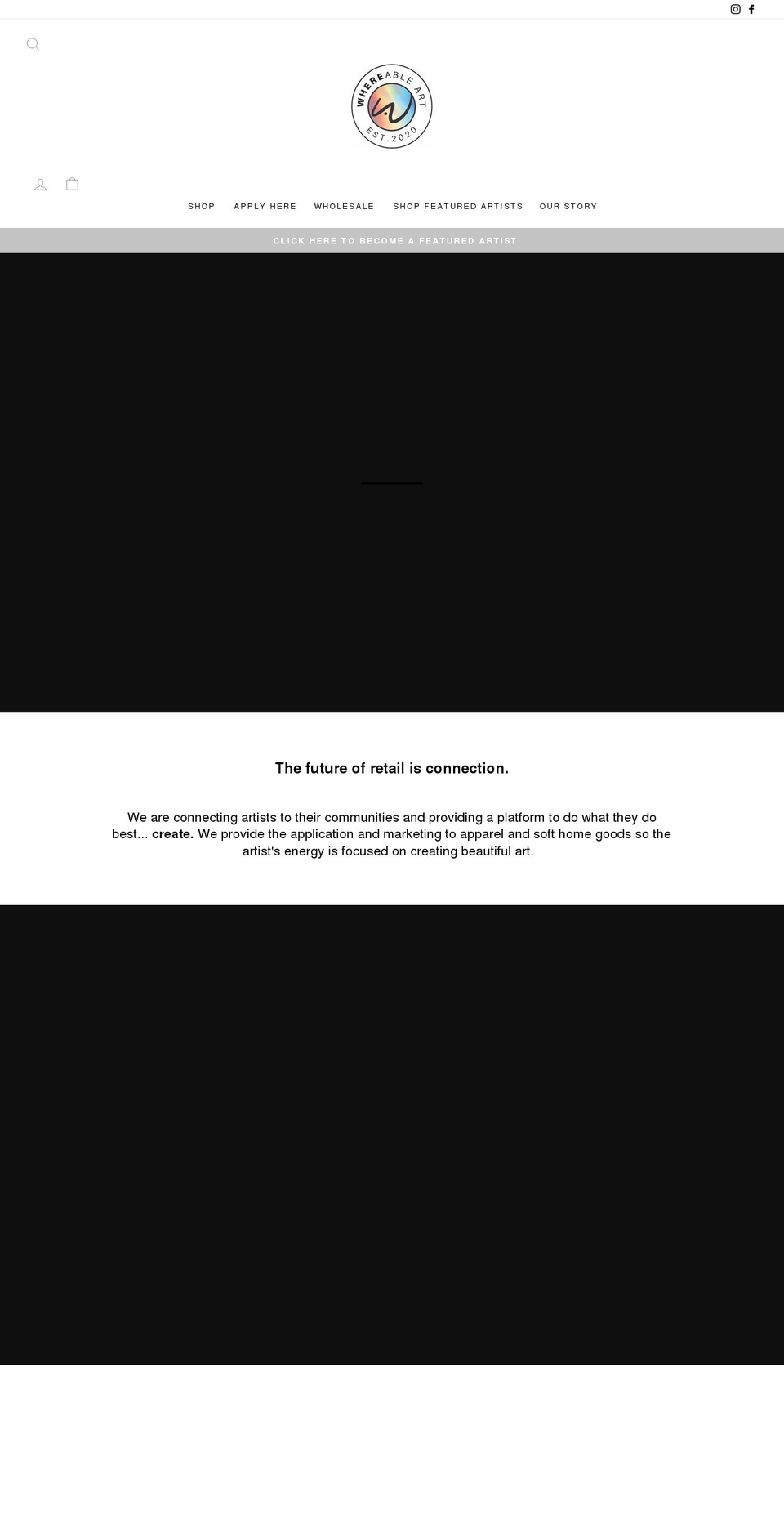 shopwhereableart.com shopify website screenshot