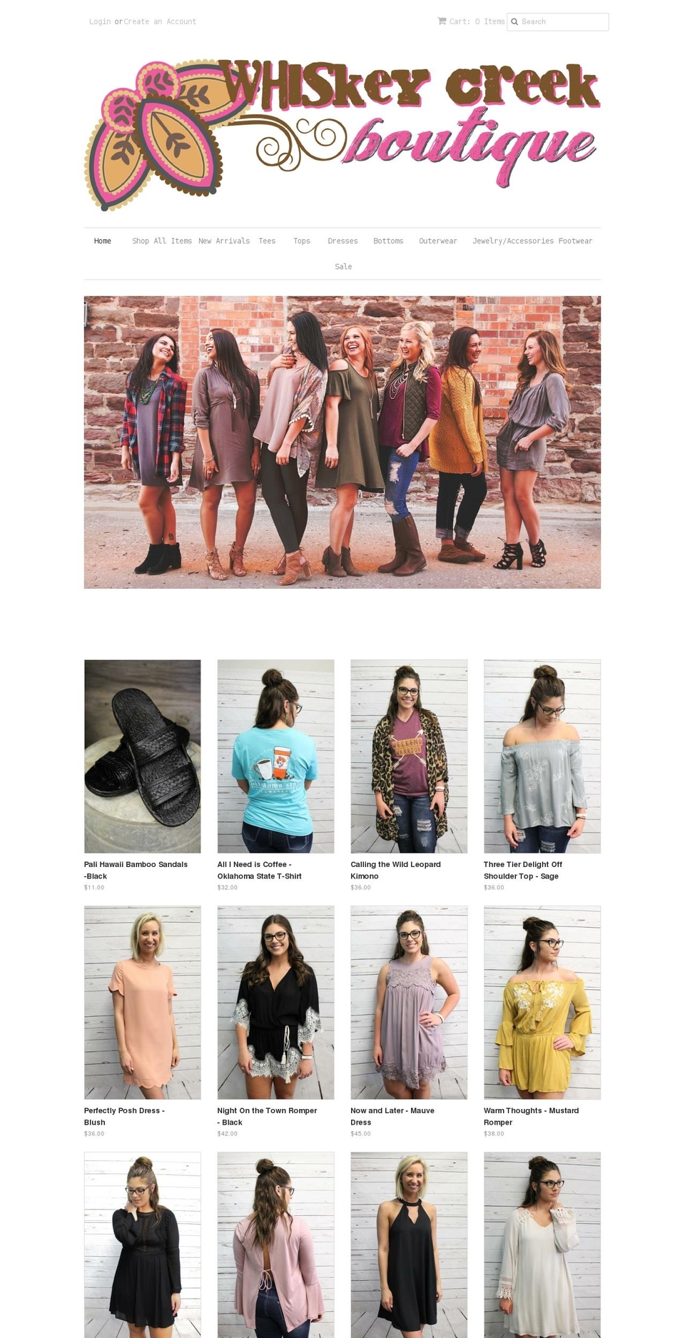 shopwhiskeycreek.com shopify website screenshot