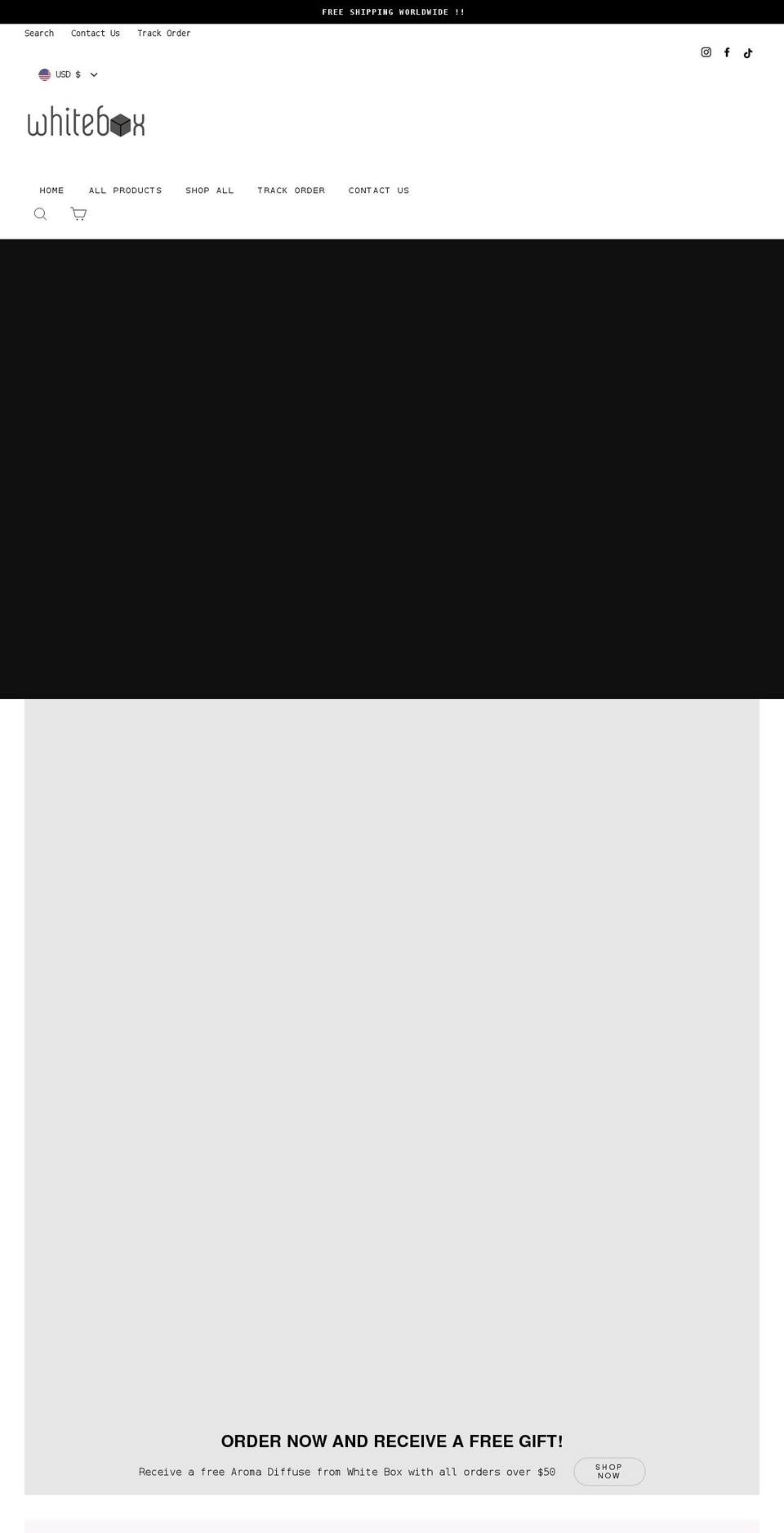shopwhitebox.com shopify website screenshot