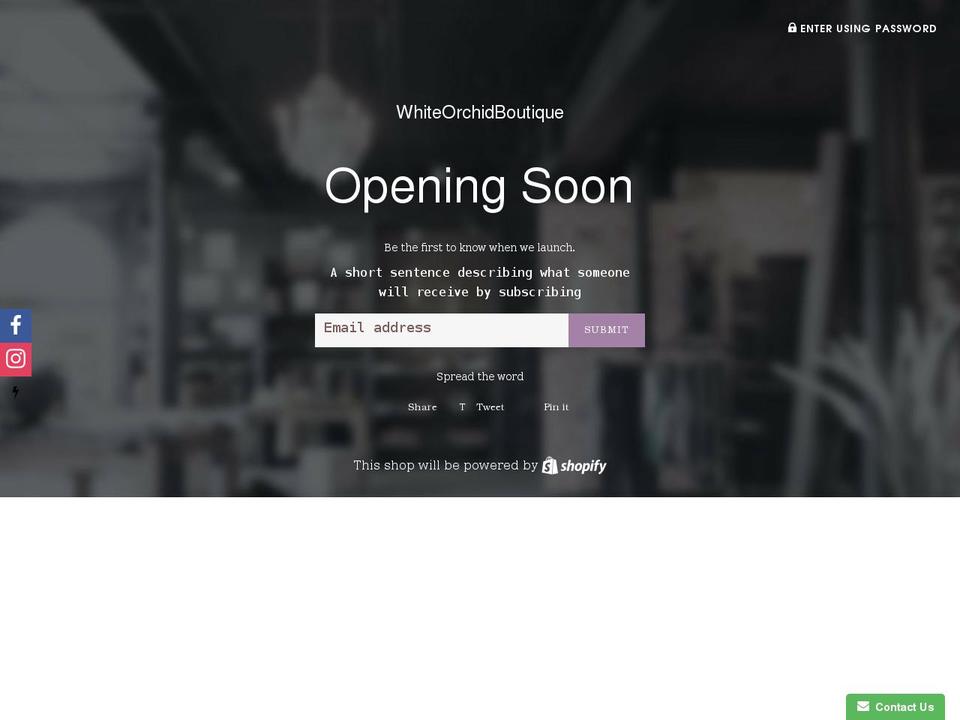 shopwhiteorchid.com — Shopify storefront screenshot
