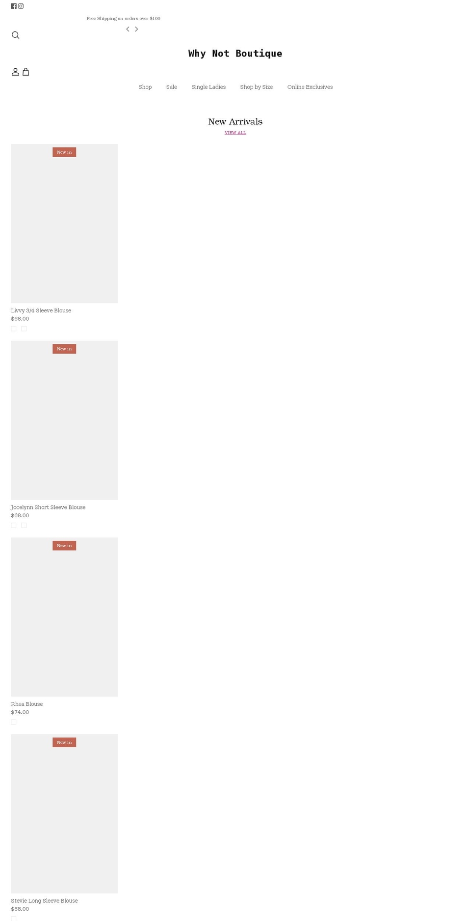 shopwhynotboutique.com shopify website screenshot