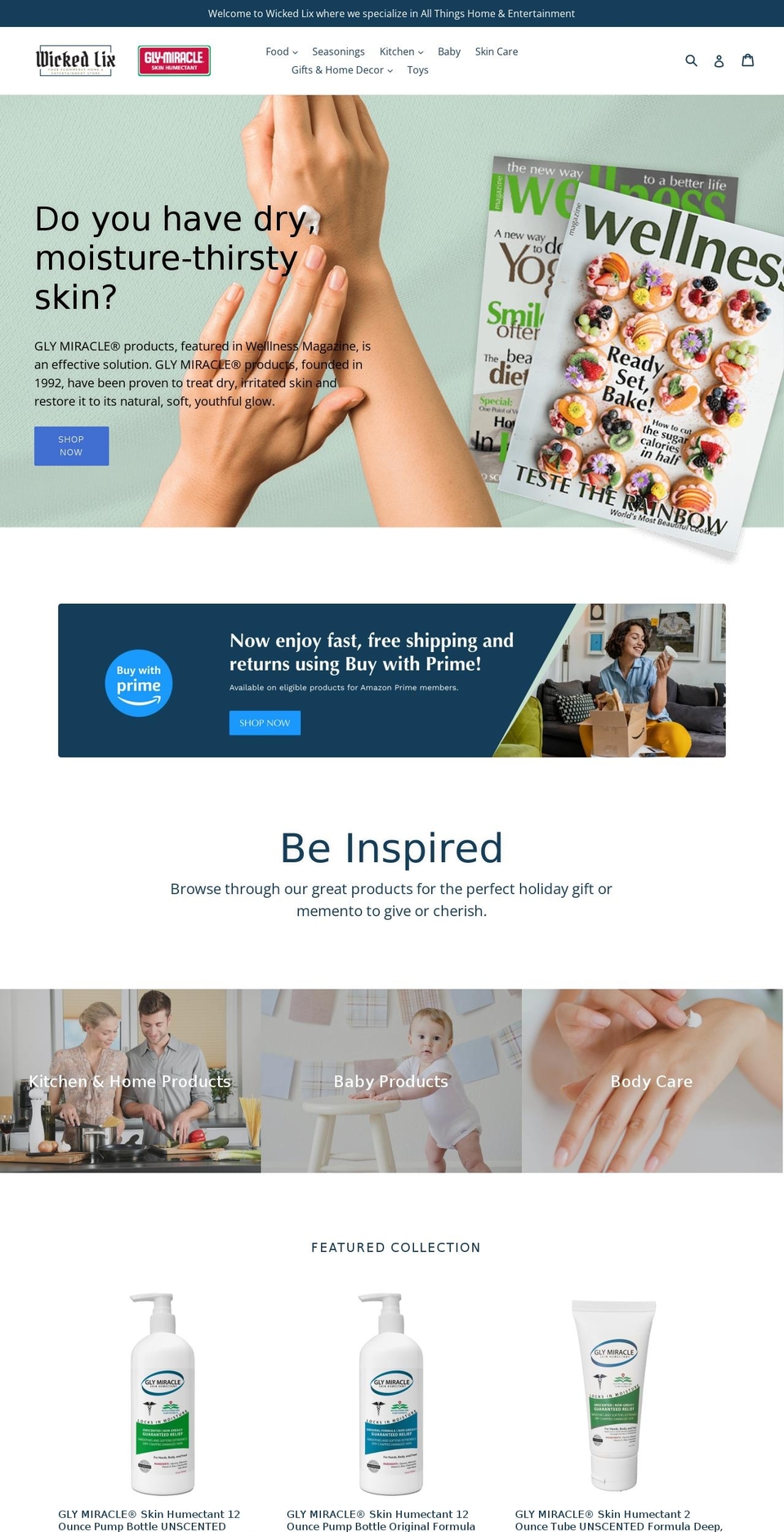 shopwickedlix.com — Shopify storefront screenshot