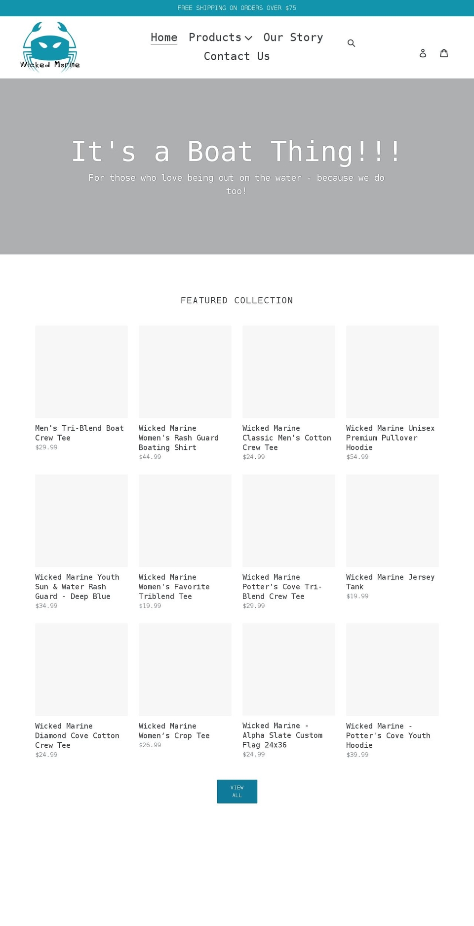 shopwickedmarine.com shopify website screenshot