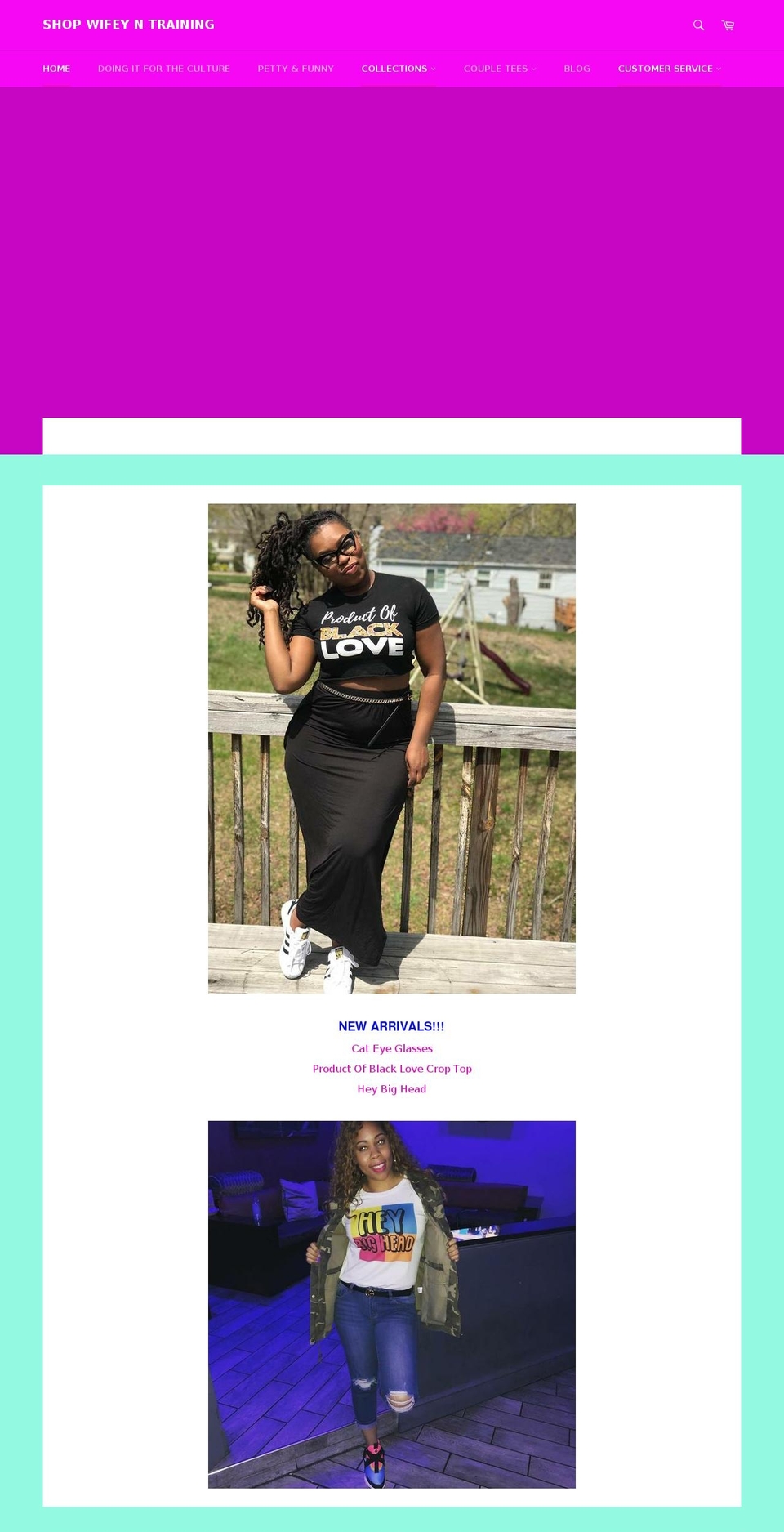 shopwifeyntraining.com — Shopify storefront screenshot