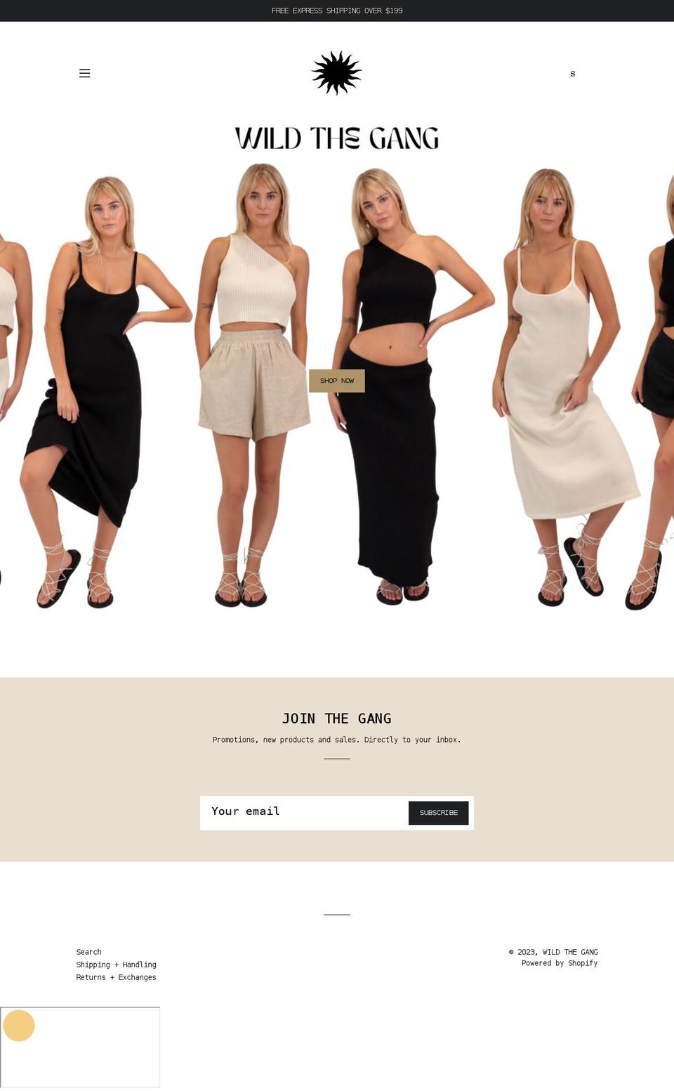 shopwild.com.au shopify website screenshot
