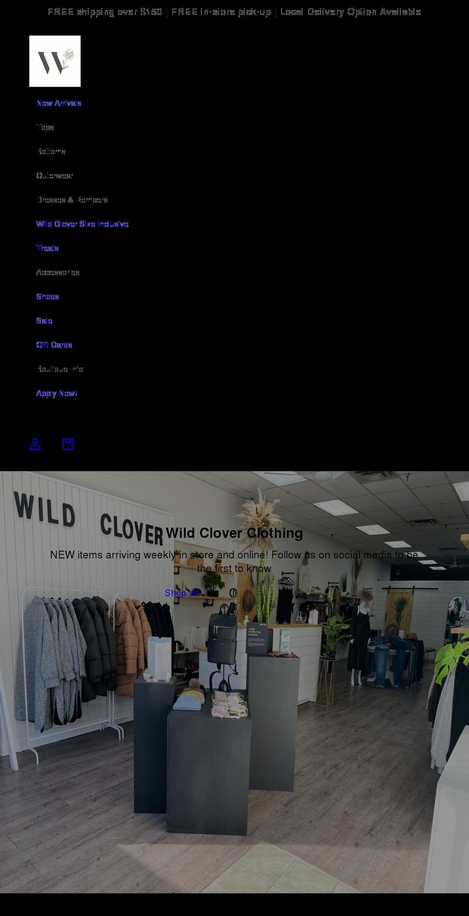 shopwildclover.com — Shopify storefront screenshot
