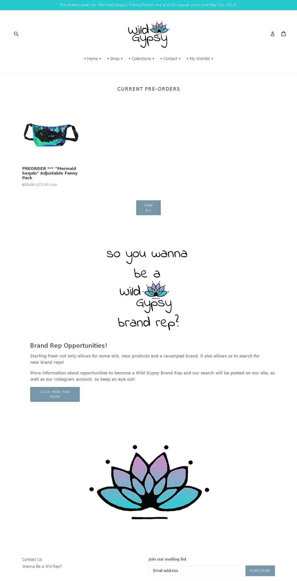 shopwildgypsy.com — Shopify storefront screenshot