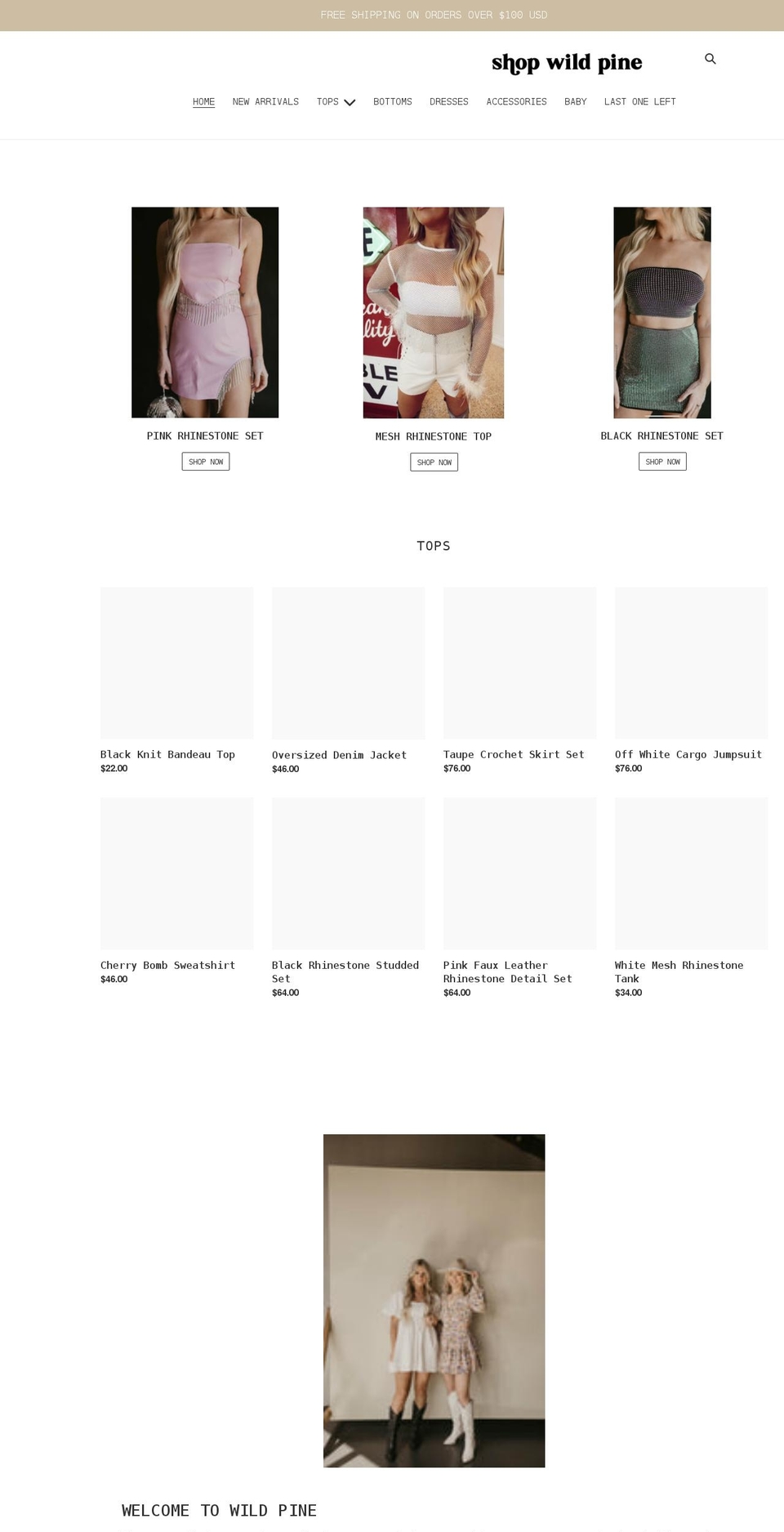 shopwildpine.com shopify website screenshot