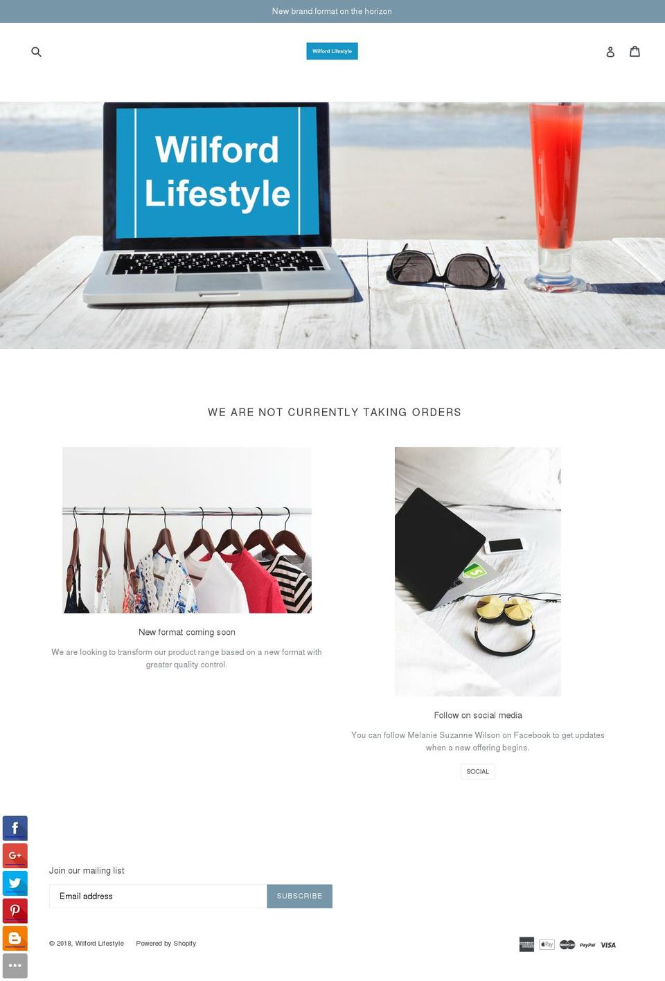 shopwilfordlifestyle.com — Shopify storefront screenshot