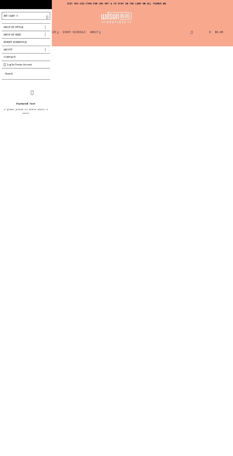 shopwilsonblvd.com shopify website screenshot