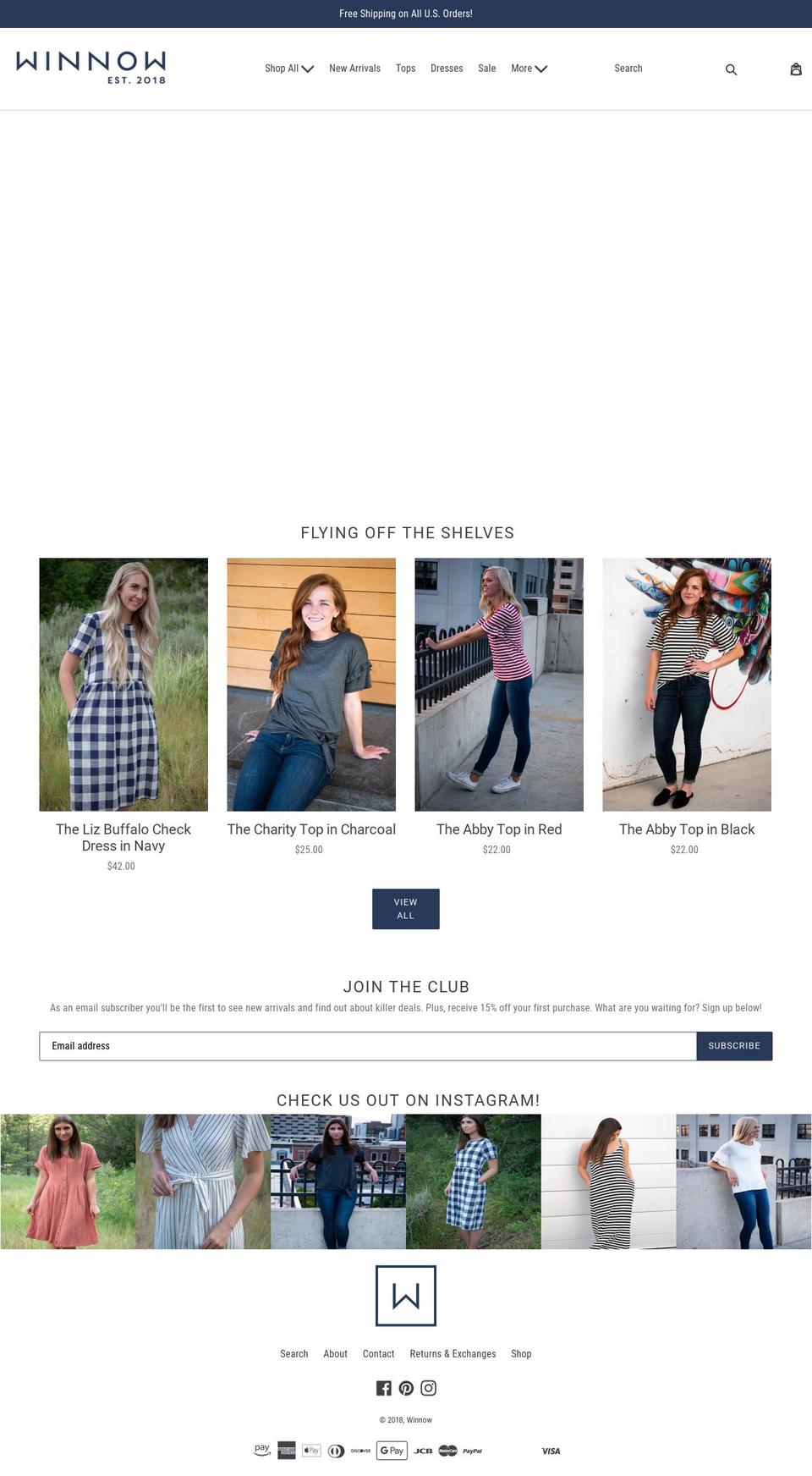 shopwinnow.com — Shopify storefront screenshot