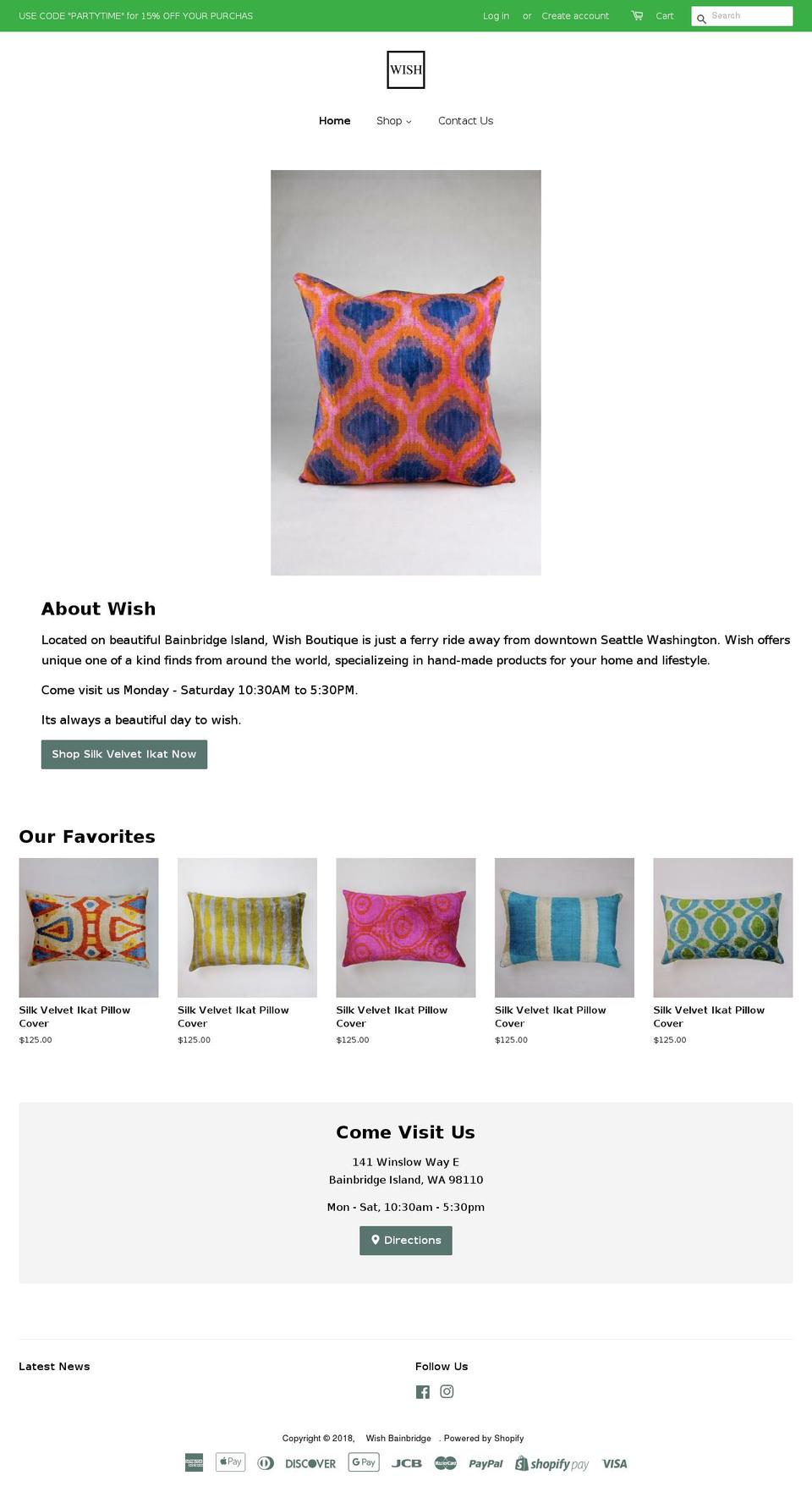 shopwishboutique.com shopify website screenshot