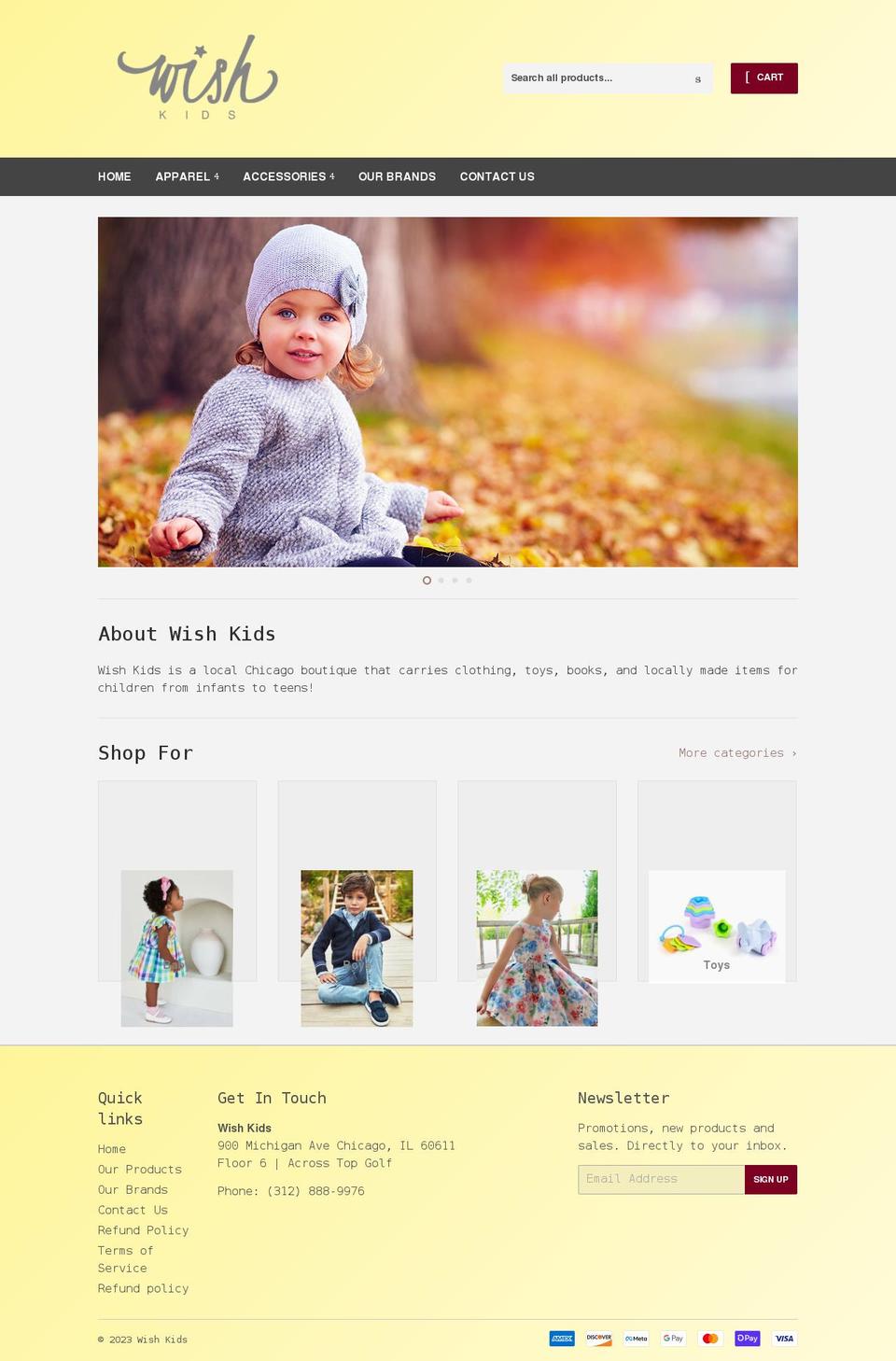 shopwishkids.com — Shopify storefront screenshot