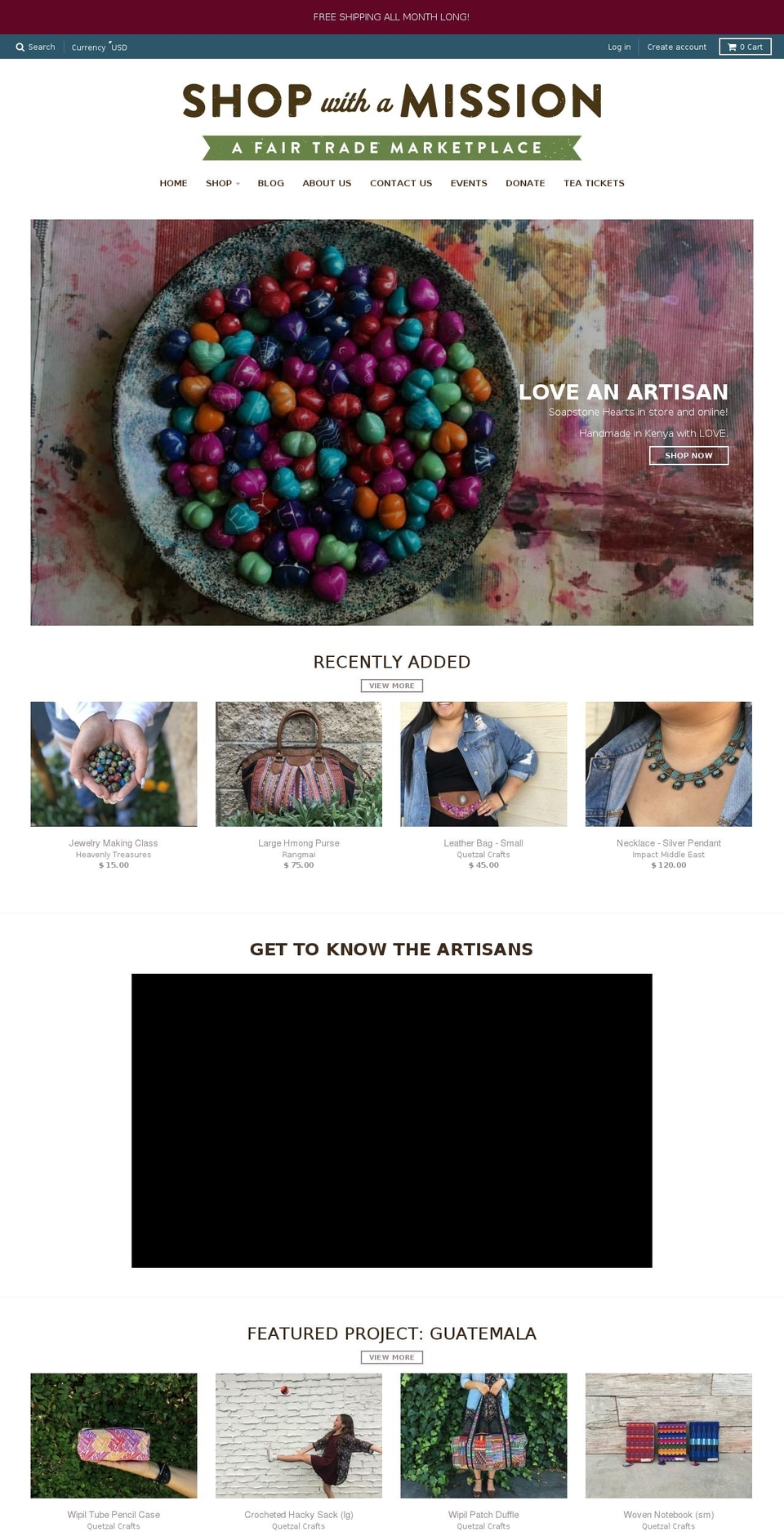 shopwithamission.org shopify website screenshot