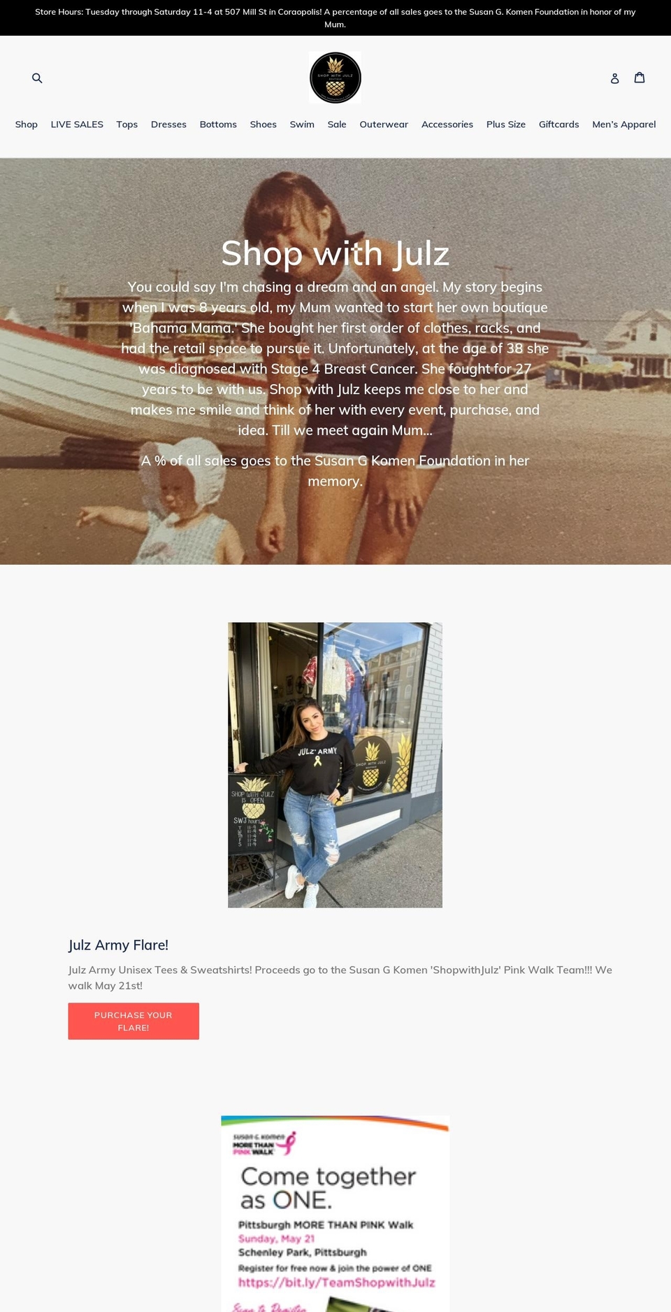 shopwithjulz.com shopify website screenshot